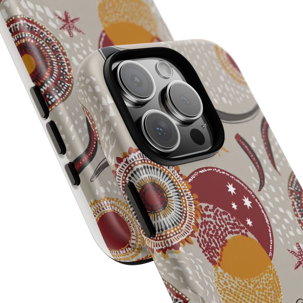 Kangaroo & Koala Aboriginal Dot Art Phone Case – Protective Tough Case
