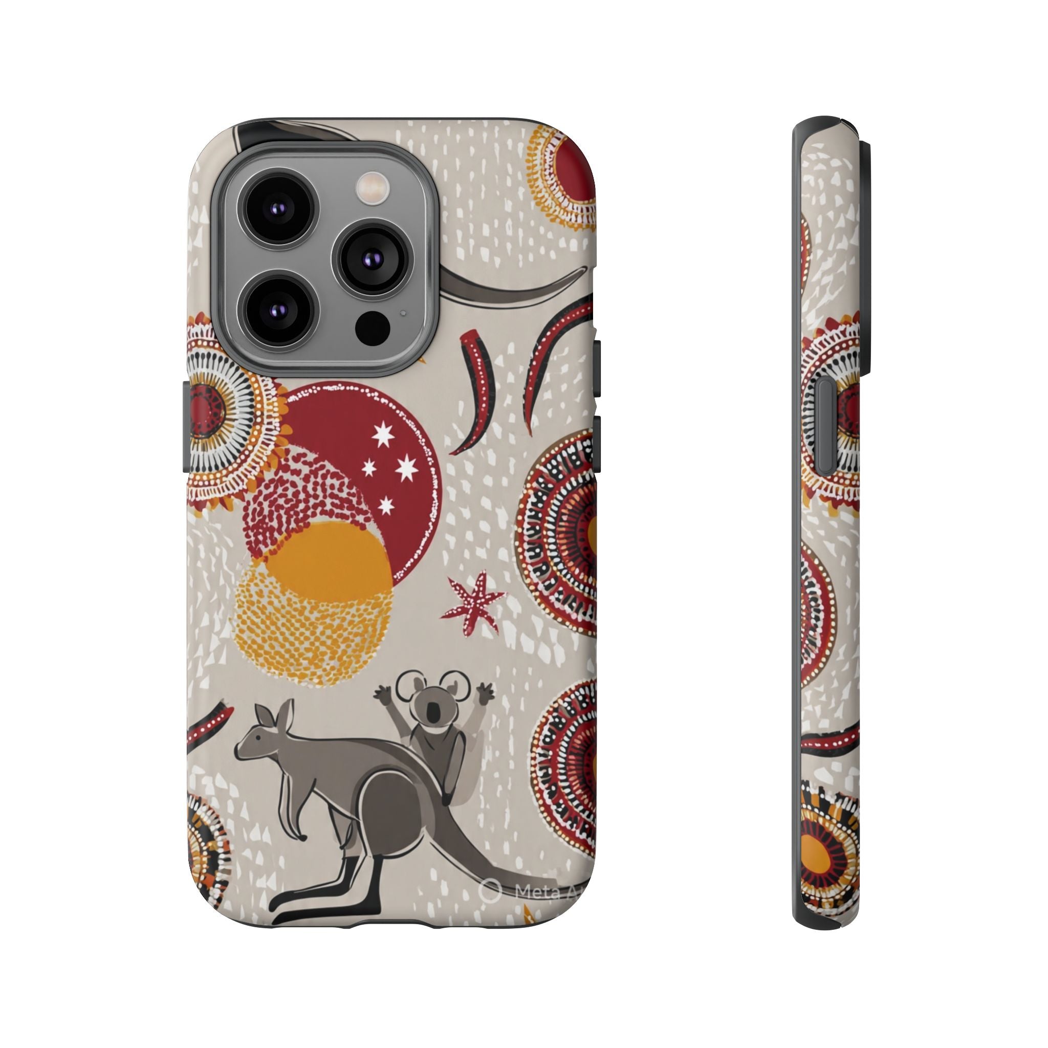 Kangaroo & Koala Aboriginal Dot Art Phone Case – Protective Tough Case