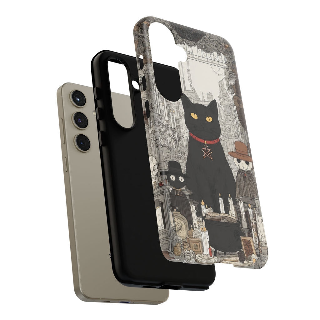 Witchy Black Cat Phone Case — Mystic Altar iPhone Cover