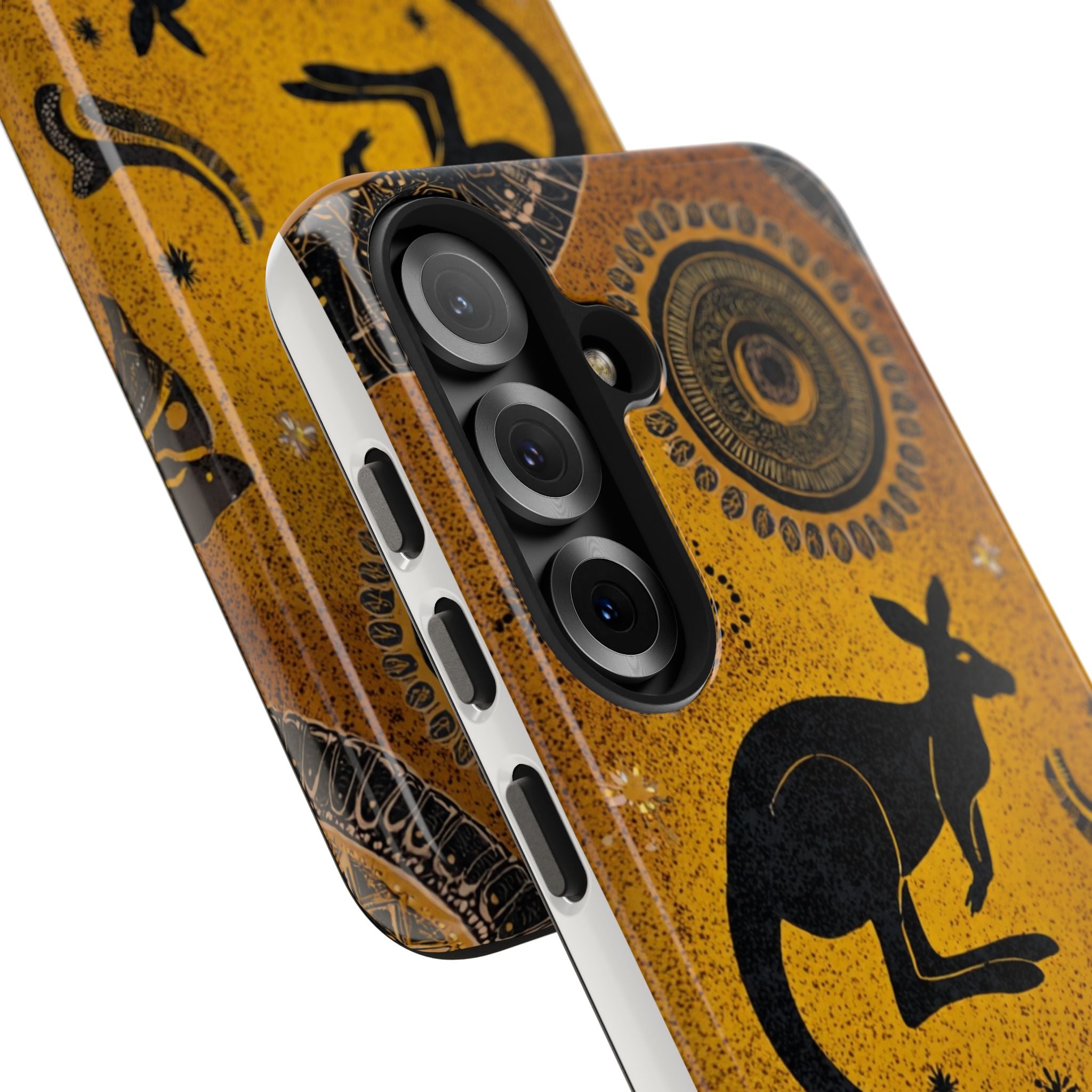 Kangaroo Boho Tough Phone Case — Australian Wildlife Protective Cover