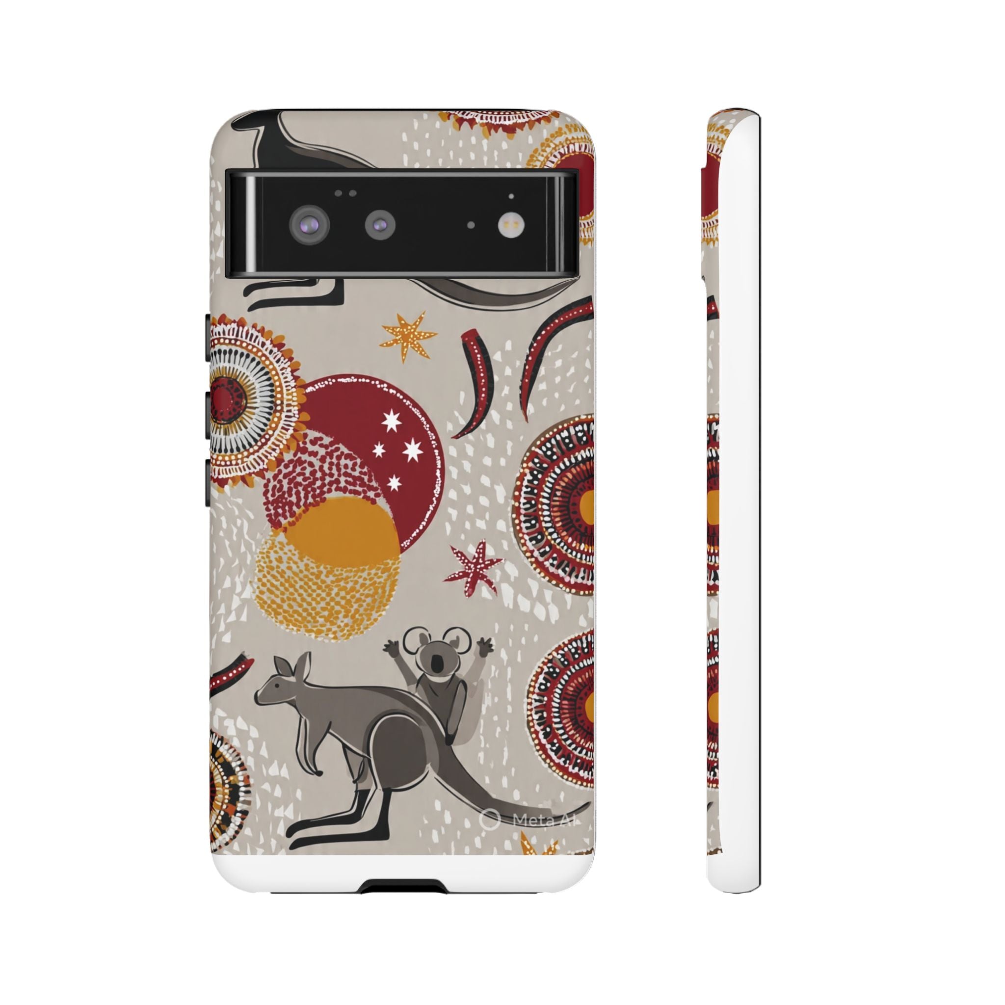 Kangaroo & Koala Aboriginal Dot Art Phone Case – Protective Tough Case