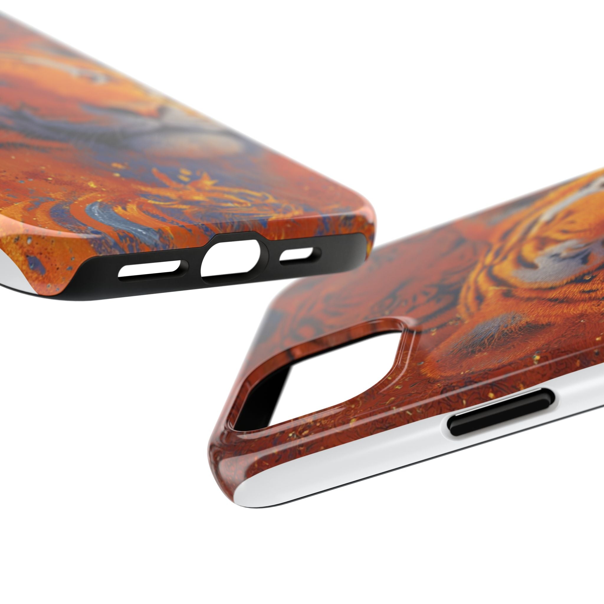 Tiger Portrait Tough Phone Case — Bold Orange Wildlife iPhone Protector