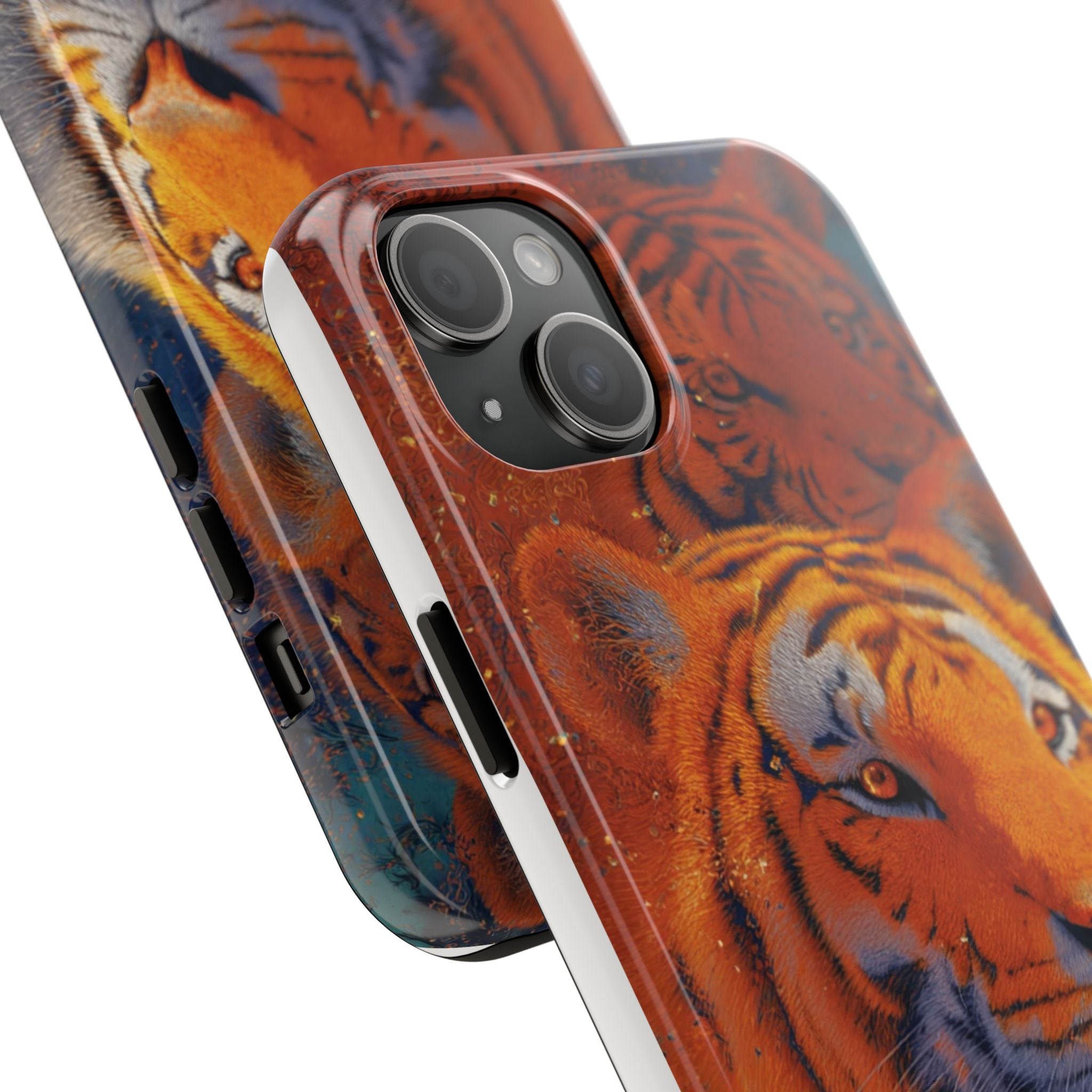Tiger Portrait Tough Phone Case — Bold Orange Wildlife iPhone Protector