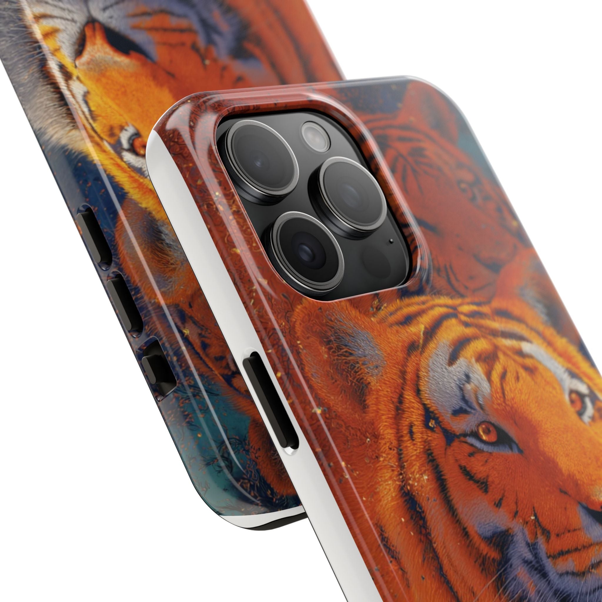 Tiger Portrait Tough Phone Case — Bold Orange Wildlife iPhone Protector
