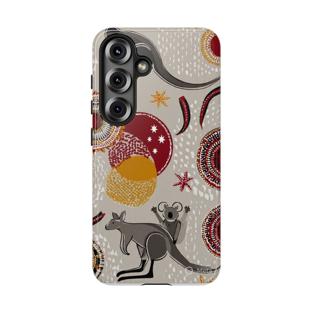 Kangaroo & Koala Aboriginal Dot Art Phone Case – Protective Tough Case