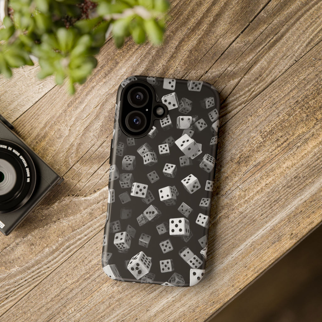 Phone Case — Black Dice Pattern Protective Cover