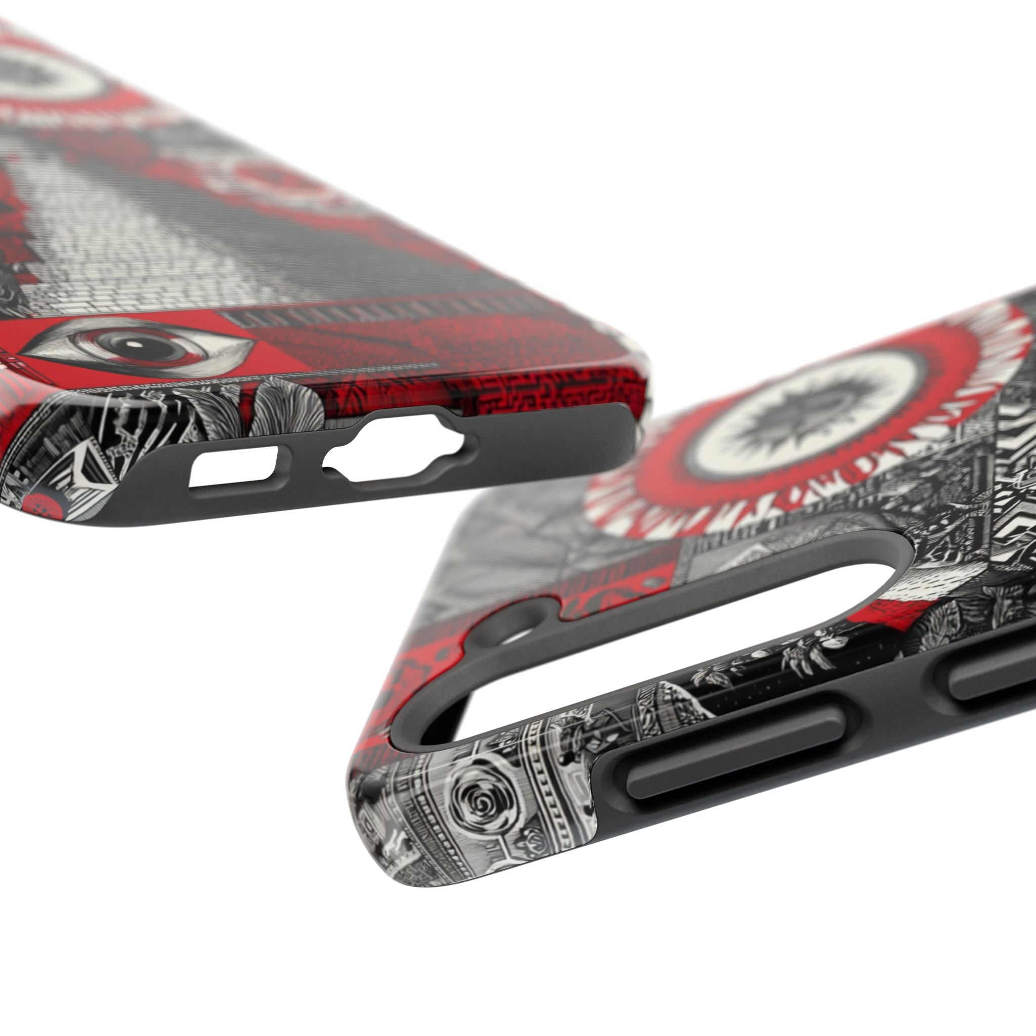 Tough Phone Case — Red Inca Pyramid Collage (Sun & Raven)