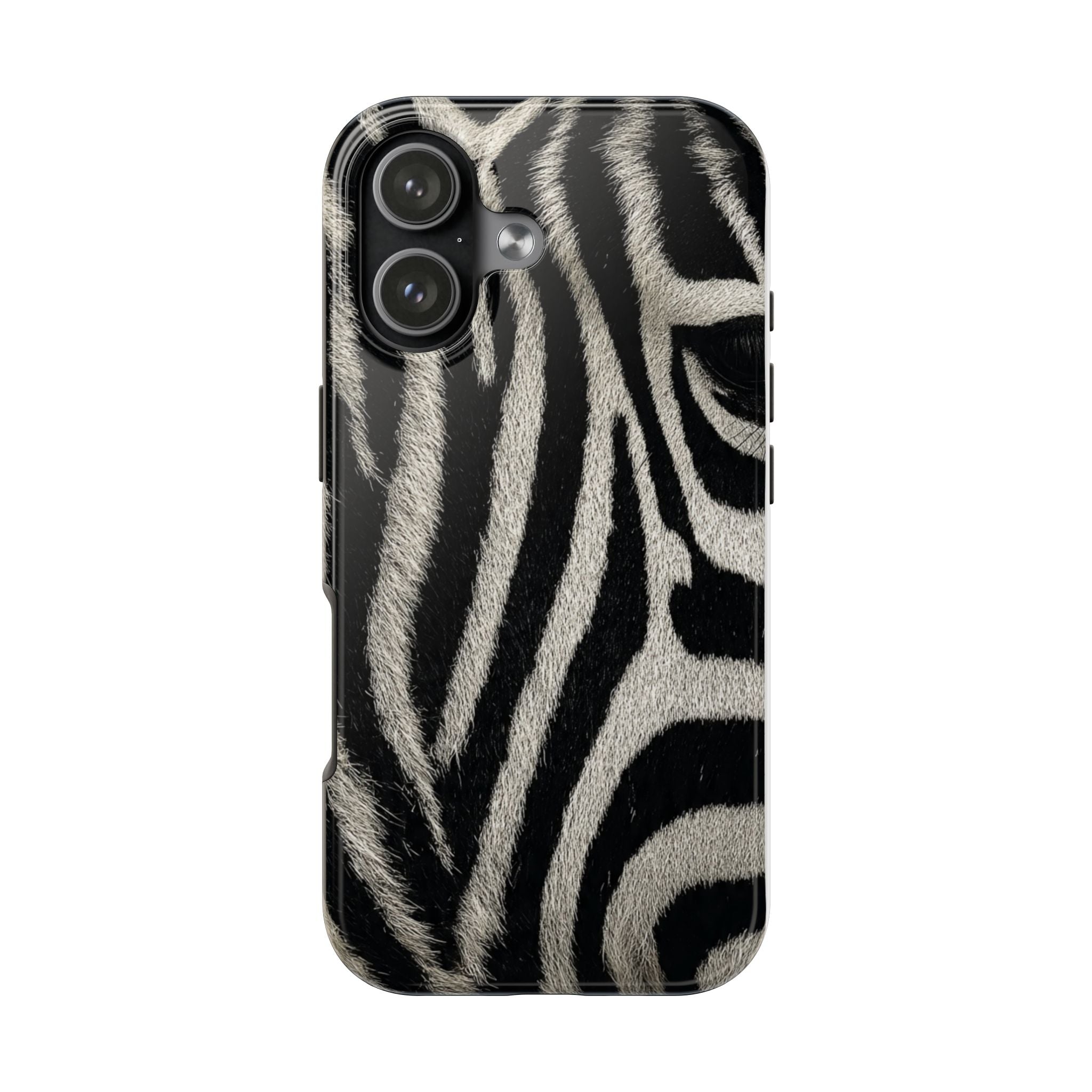 Zebra Stripe Tough Phone Case — Protective Animal Print iPhone Cover