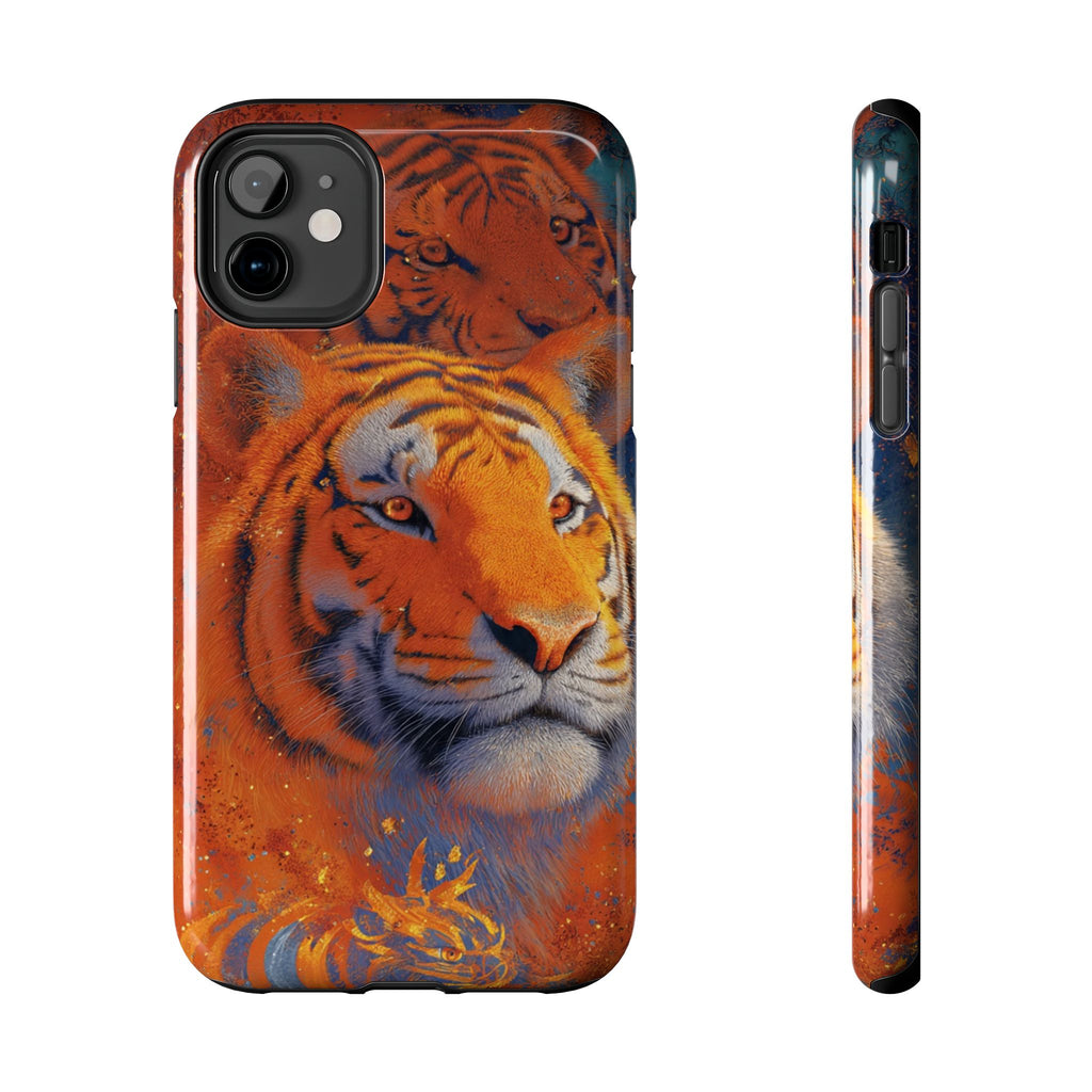 Tiger Portrait Tough Phone Case — Bold Orange Wildlife iPhone Protector