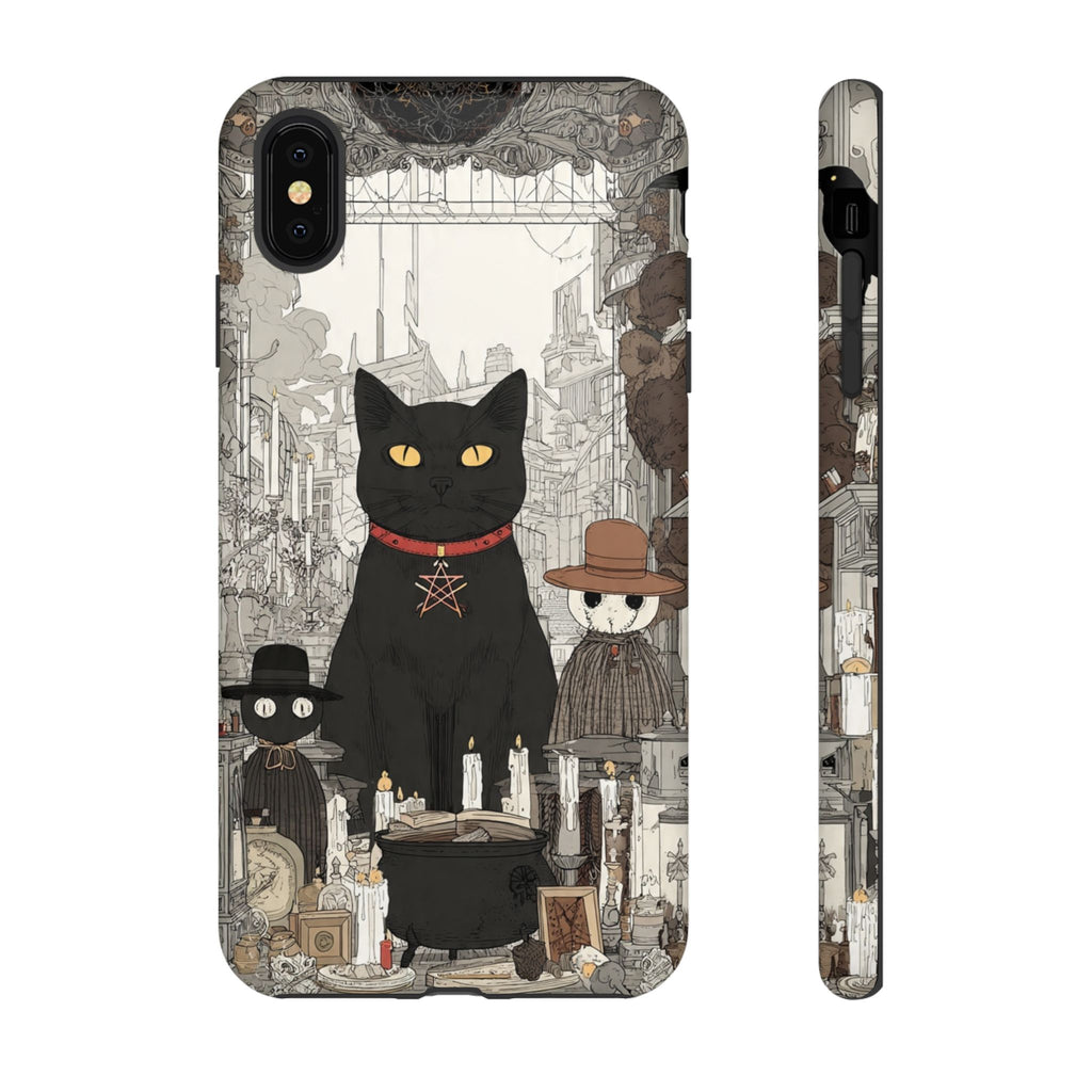 Witchy Black Cat Phone Case — Mystic Altar iPhone Cover