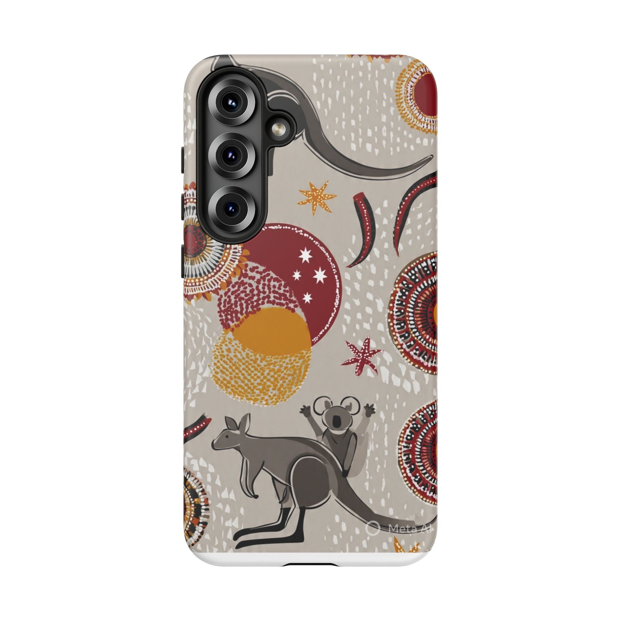 Kangaroo & Koala Aboriginal Dot Art Phone Case – Protective Tough Case