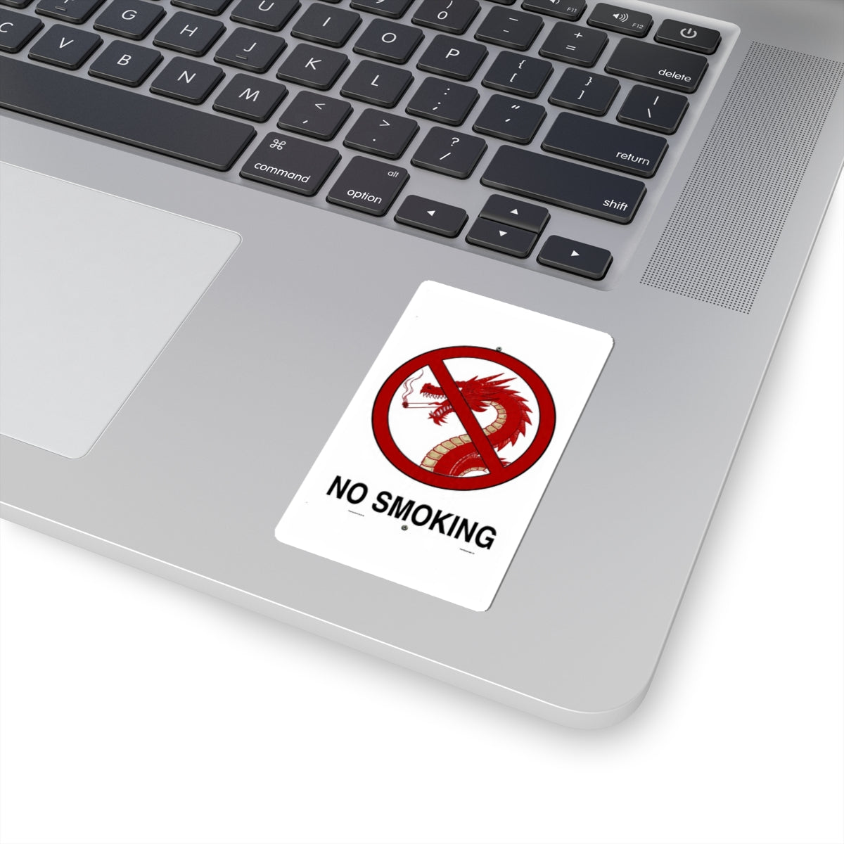 No Smoking Dragon Sticker — Kiss-Cut Prohibition Decal