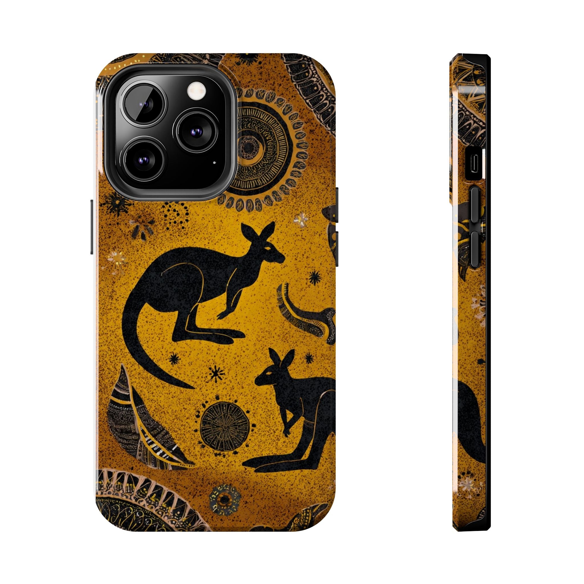 Kangaroo Boho Tough Phone Case — Australian Wildlife Protective Cover