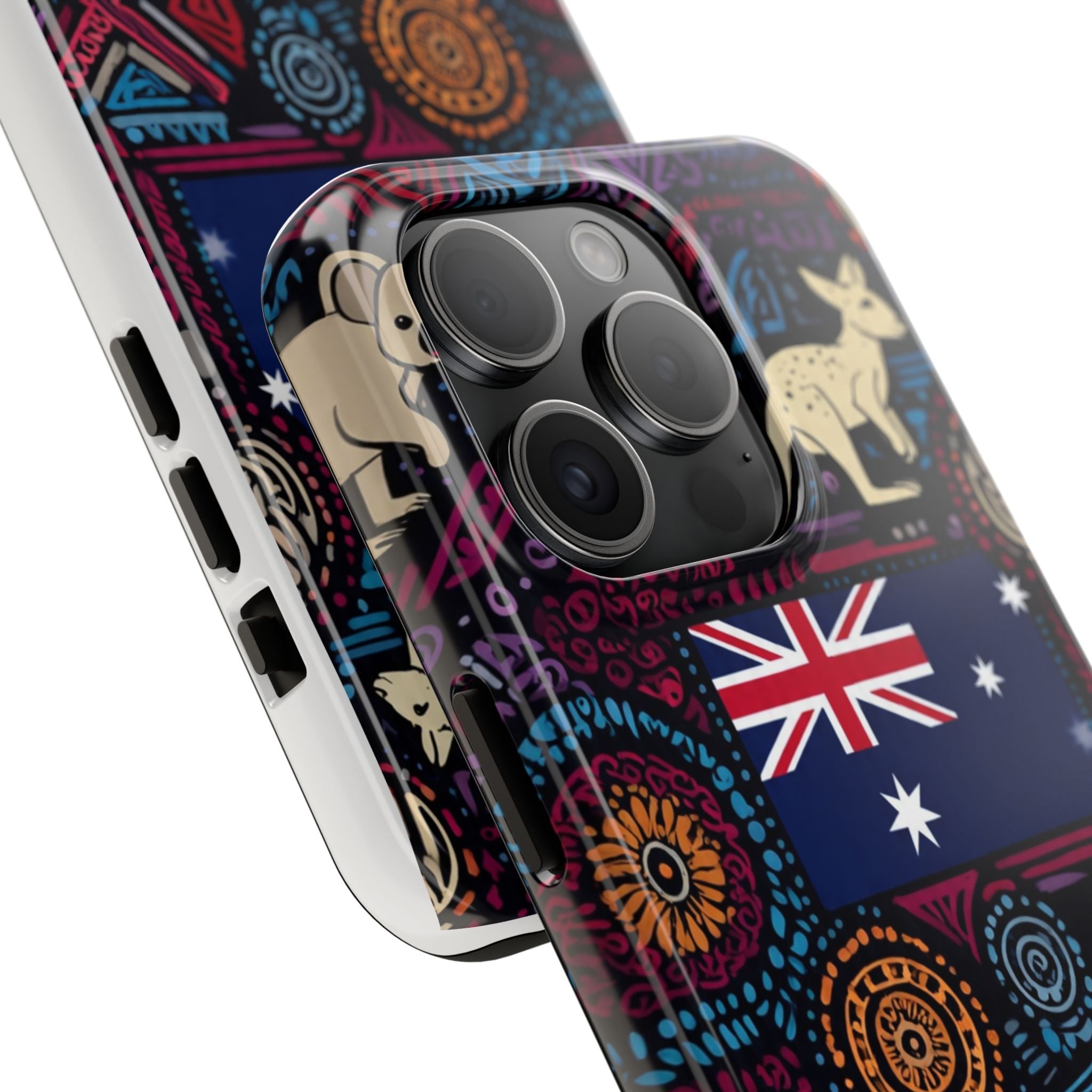 Australian Kangaroo Indigenous Pattern Phone Case — Tough Protective Cover