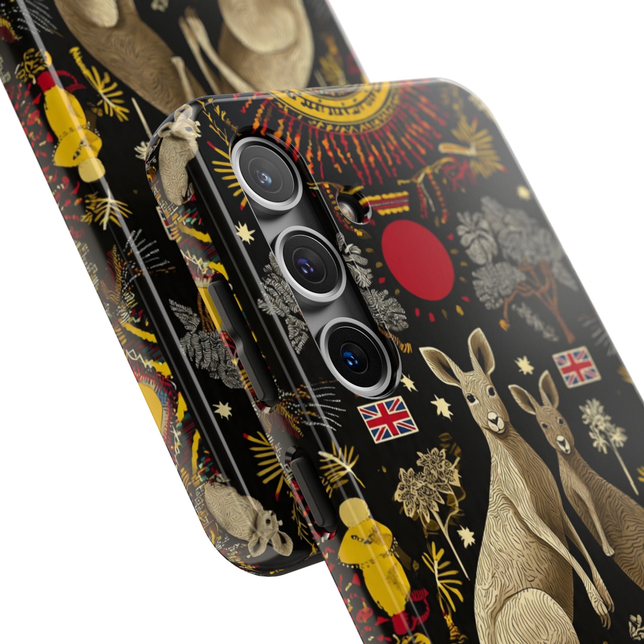 Australian Kangaroo Crest Tough Phone Case — Vintage Coat-of-Arms Design