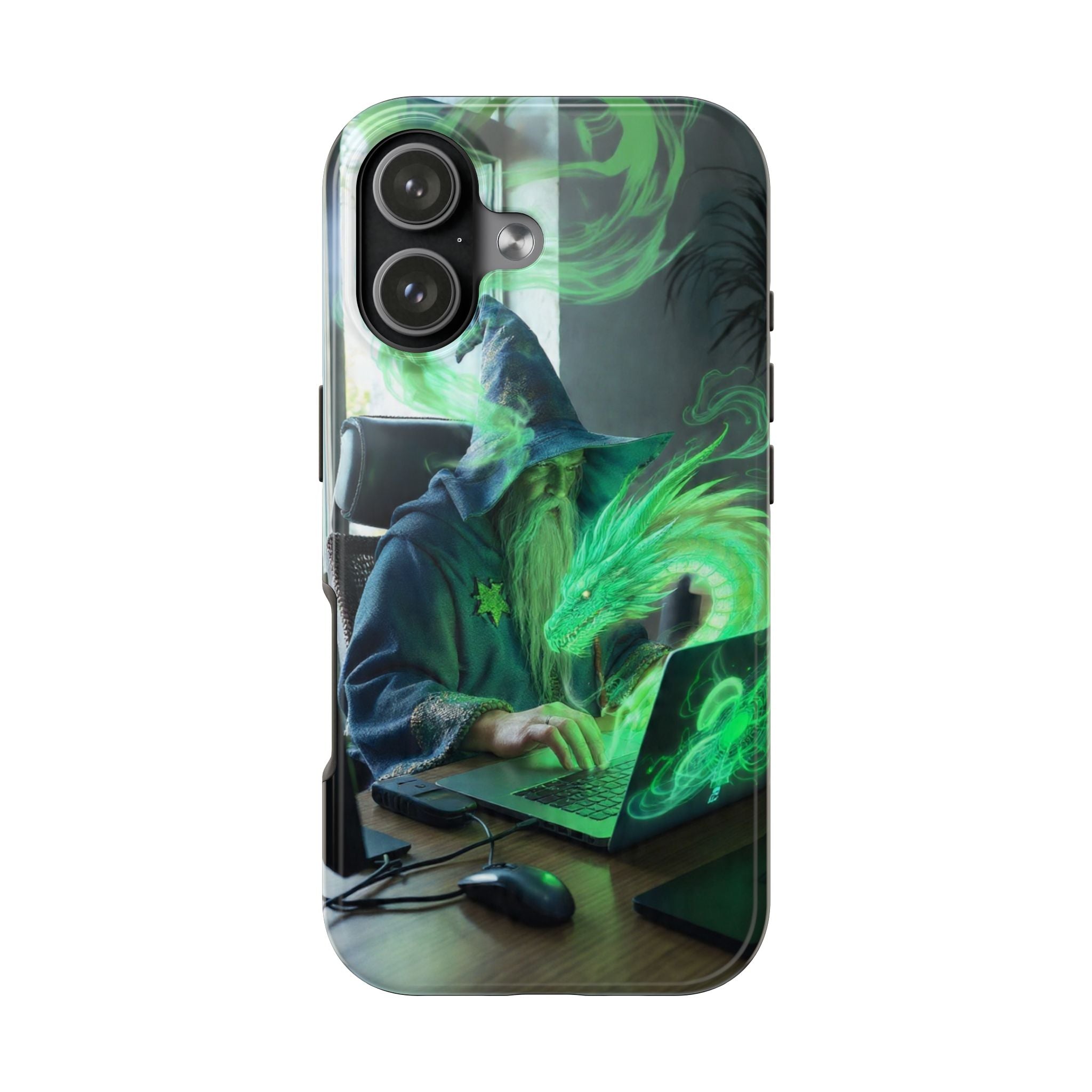 Phone Case — Mystic Hacker Computer Wizard Dragon Design