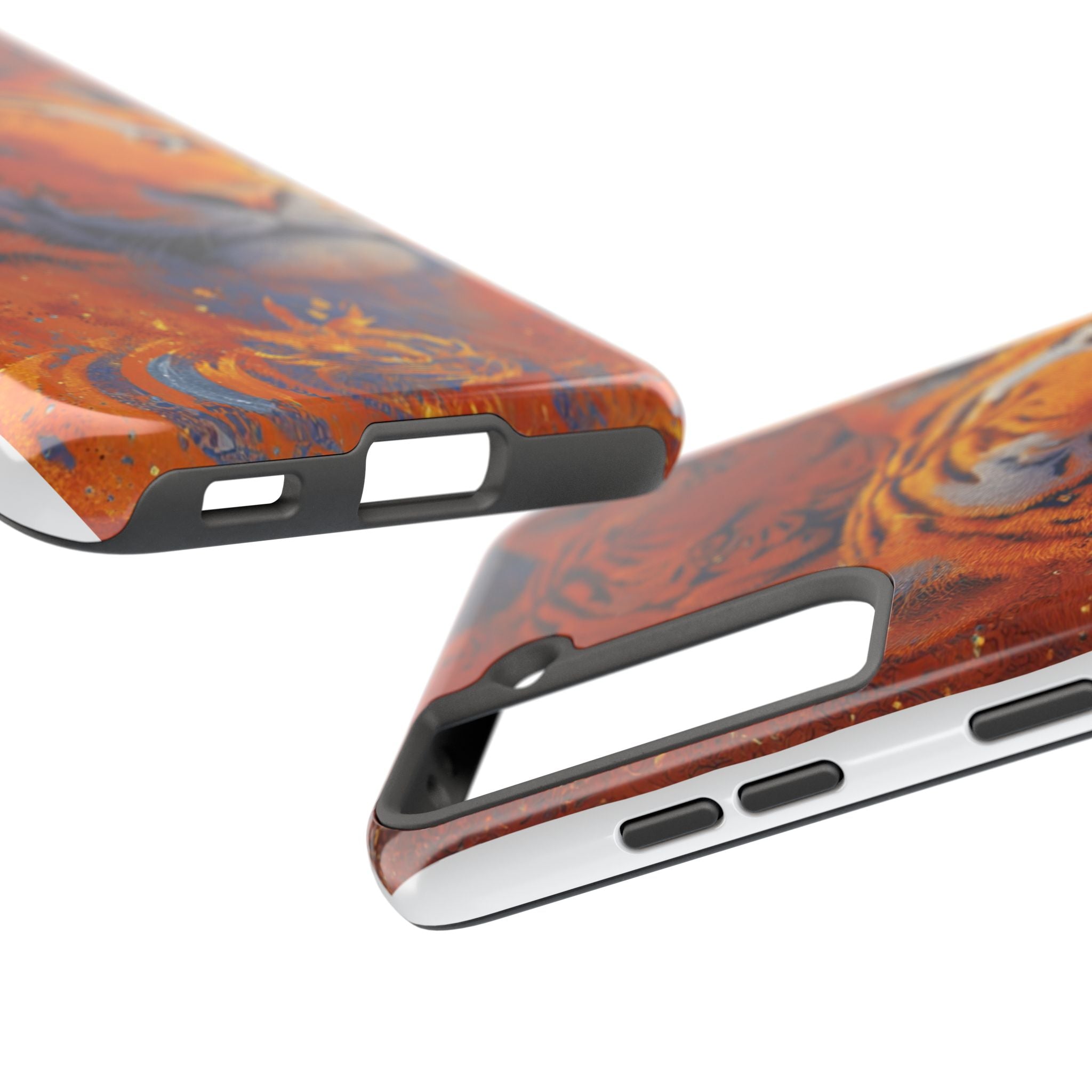 Tiger Portrait Tough Phone Case — Bold Orange Wildlife iPhone Protector