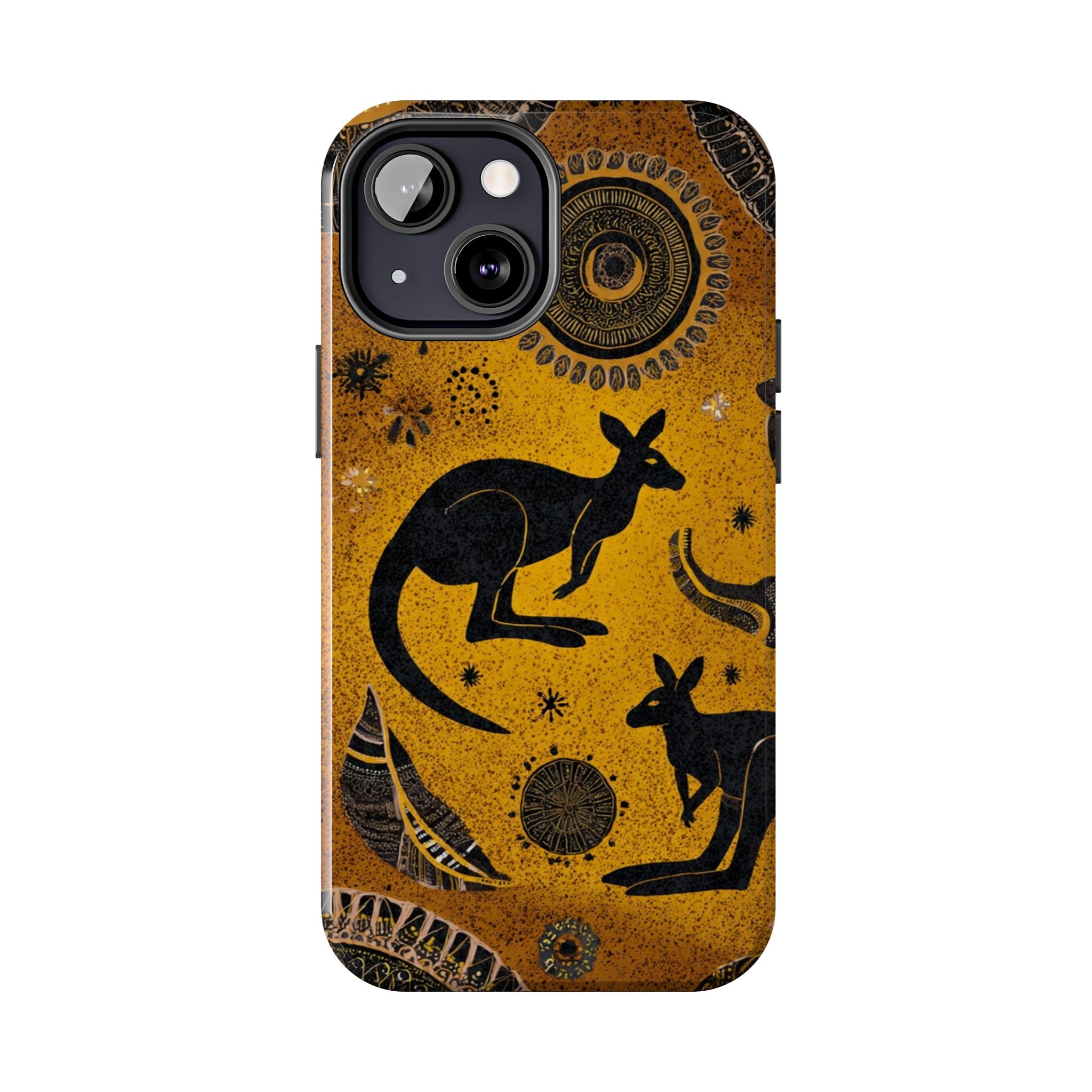 Kangaroo Boho Tough Phone Case — Australian Wildlife Protective Cover