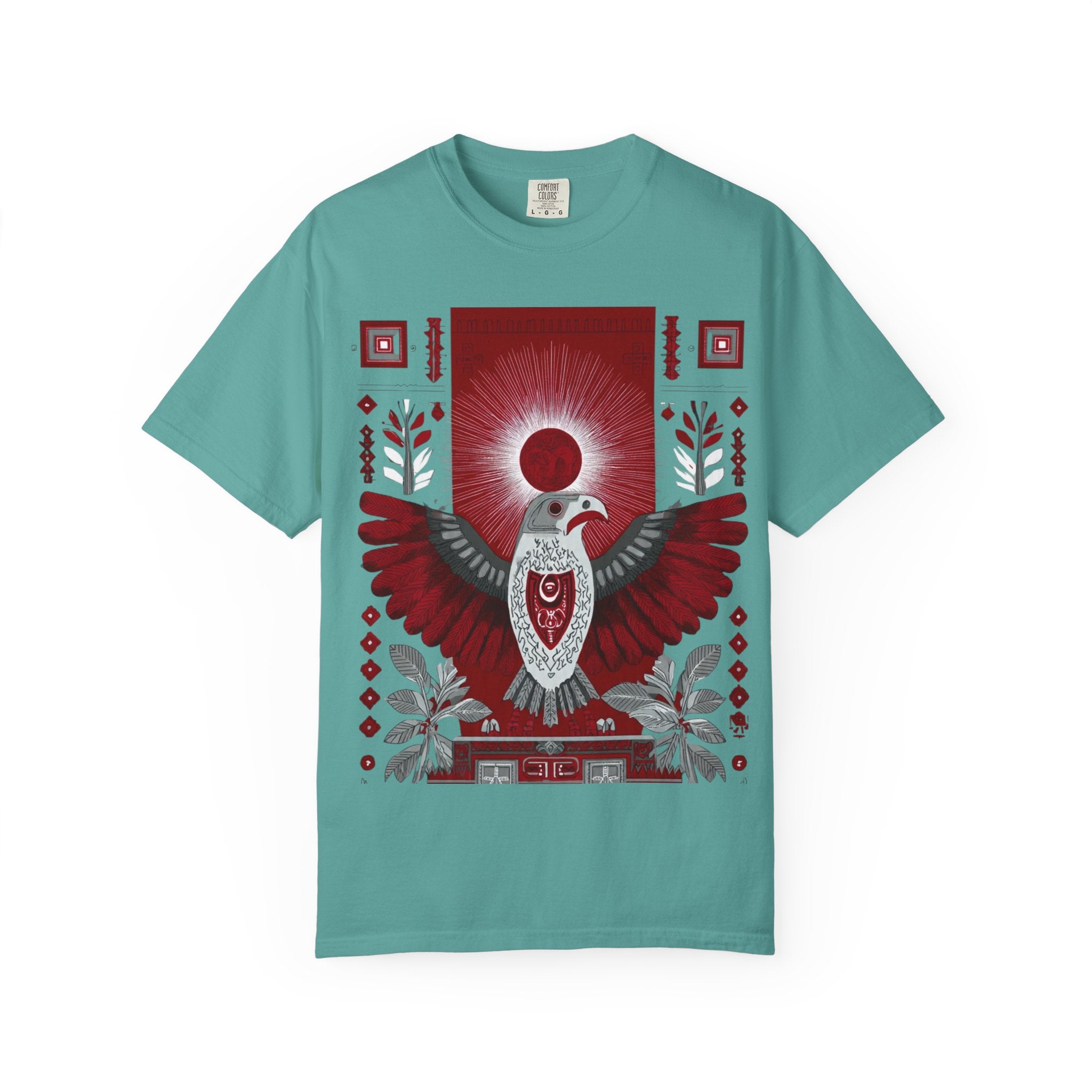 Tribal Inca Graphic T-Shirt — Celestial Bird Art Tee