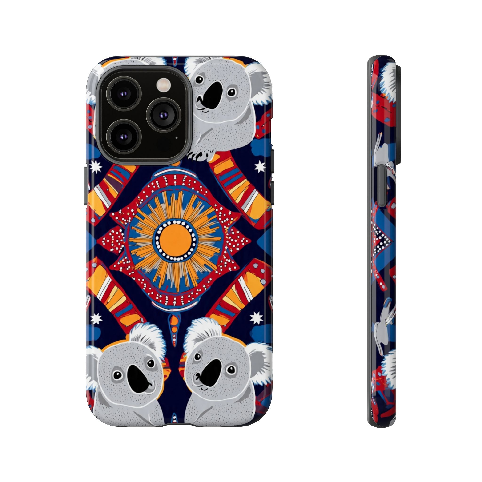 Koala Pattern Phone Case — Cute Indigenous-Inspired Design