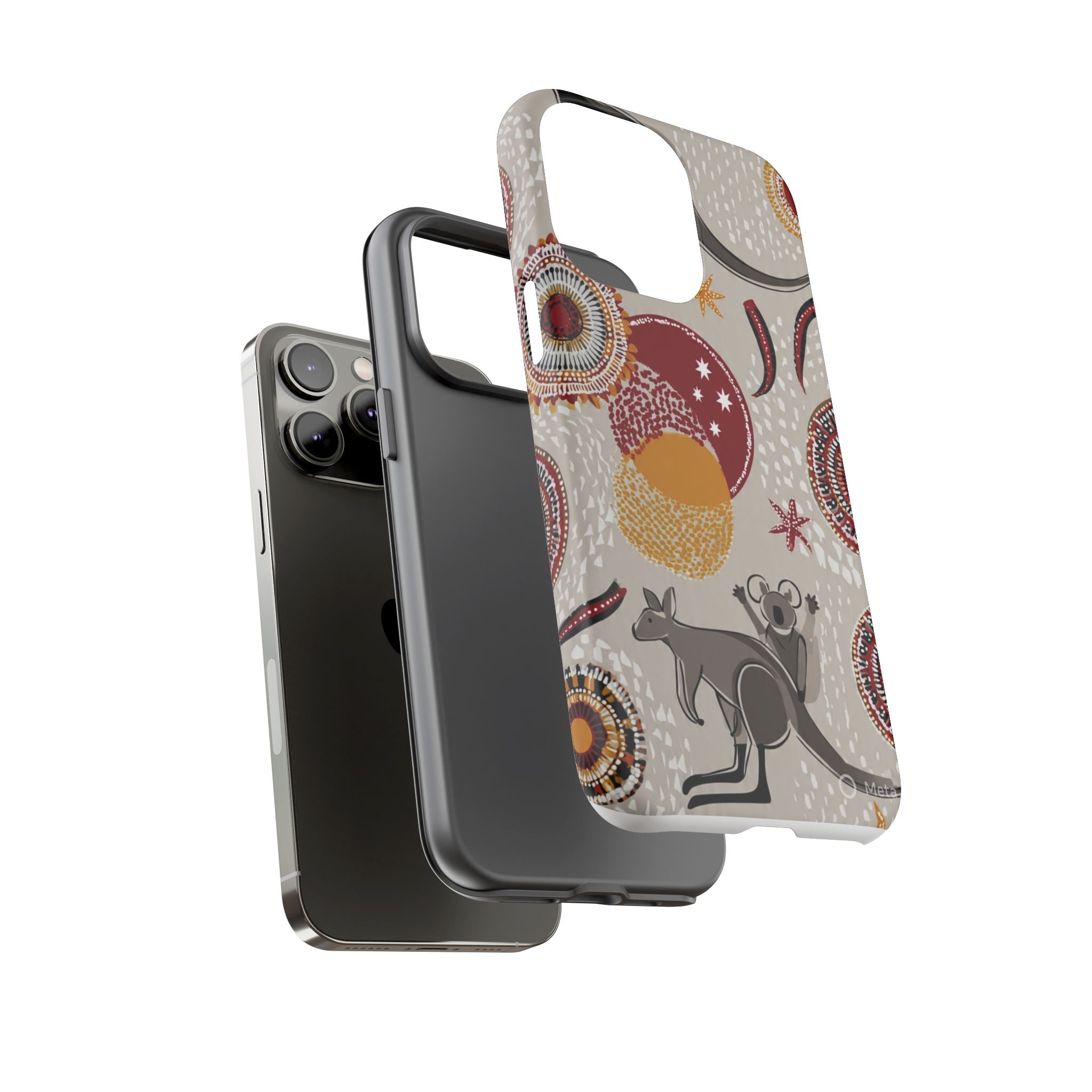 Kangaroo & Koala Aboriginal Dot Art Phone Case – Protective Tough Case