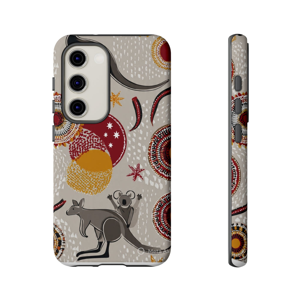 Kangaroo & Koala Aboriginal Dot Art Phone Case – Protective Tough Case