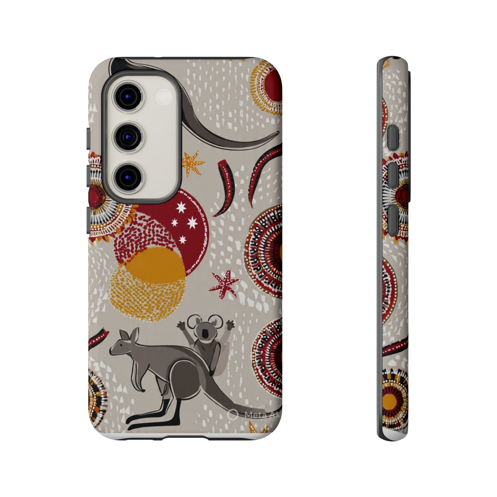Kangaroo & Koala Aboriginal Dot Art Phone Case – Protective Tough Case