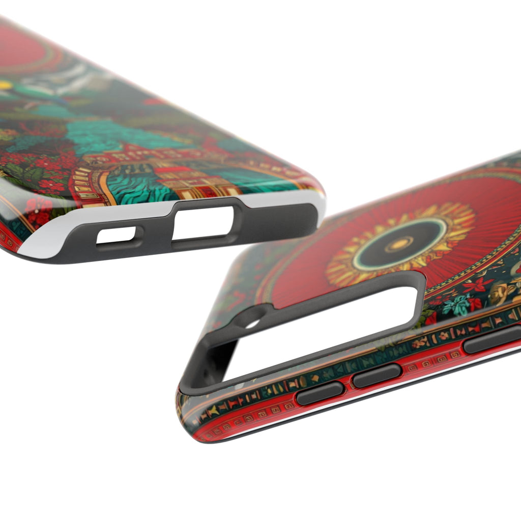 Tough Phone Case — Vibrant Tropical Mountain Bird Design