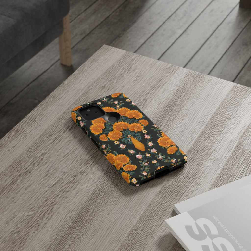 Marigold Mirror Phone Case — Floral Protective Phone Cover