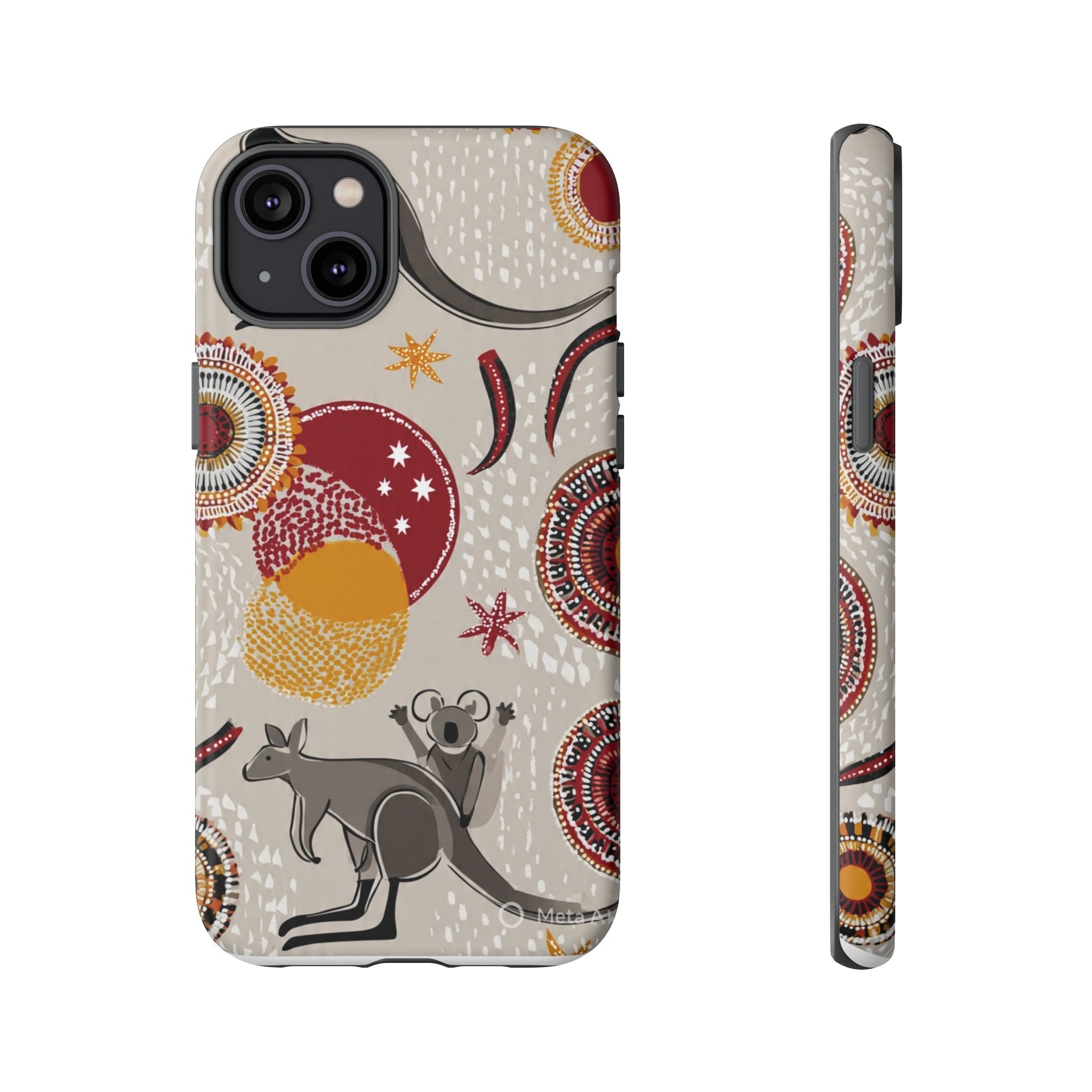 Kangaroo & Koala Aboriginal Dot Art Phone Case – Protective Tough Case