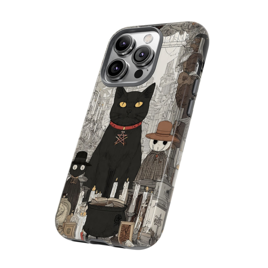 Witchy Black Cat Phone Case — Mystic Altar iPhone Cover