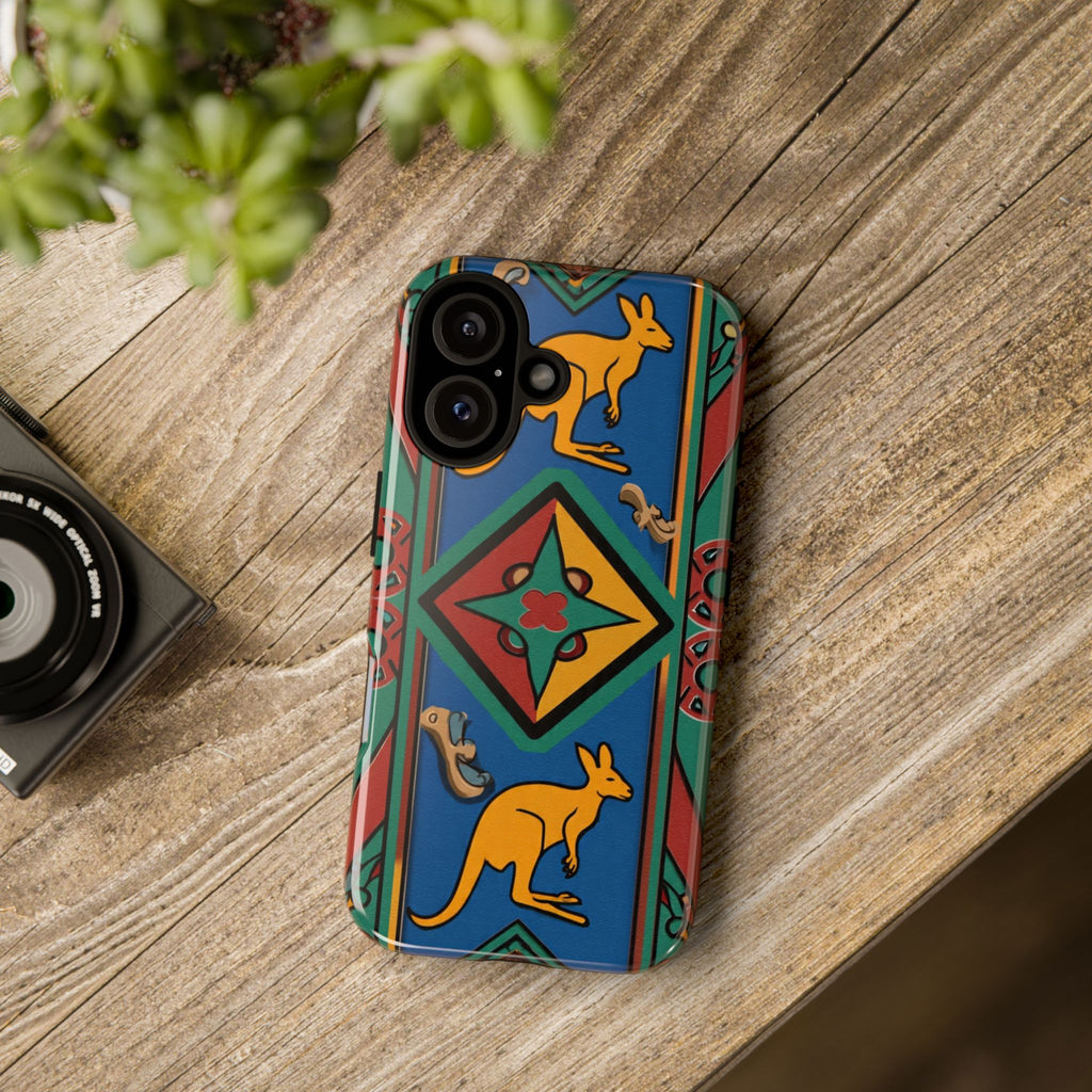 Kangaroo Tribal Pattern Tough Phone Case