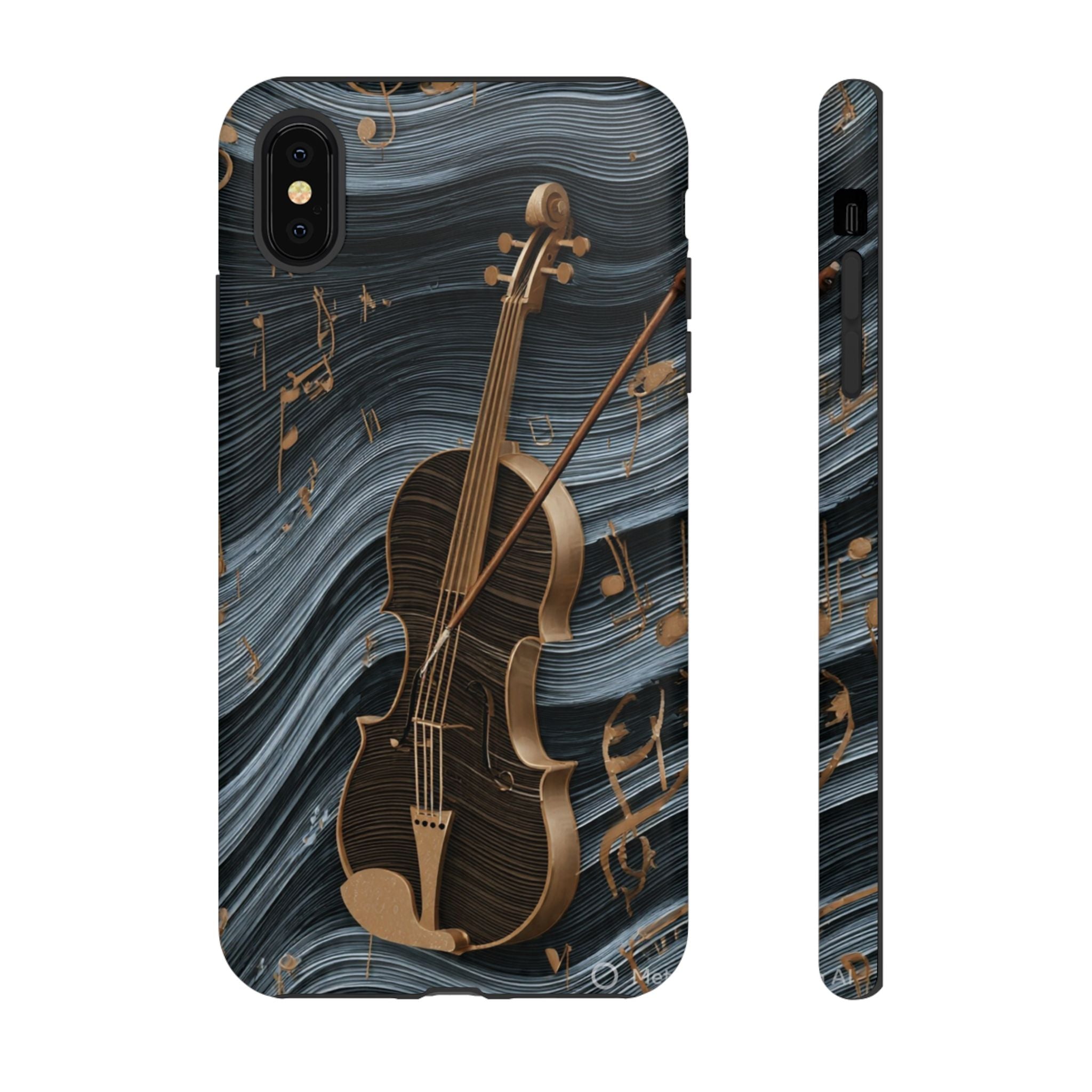 Violin Melody Tough Phone Case — Musical Instrument Art Protective Cover