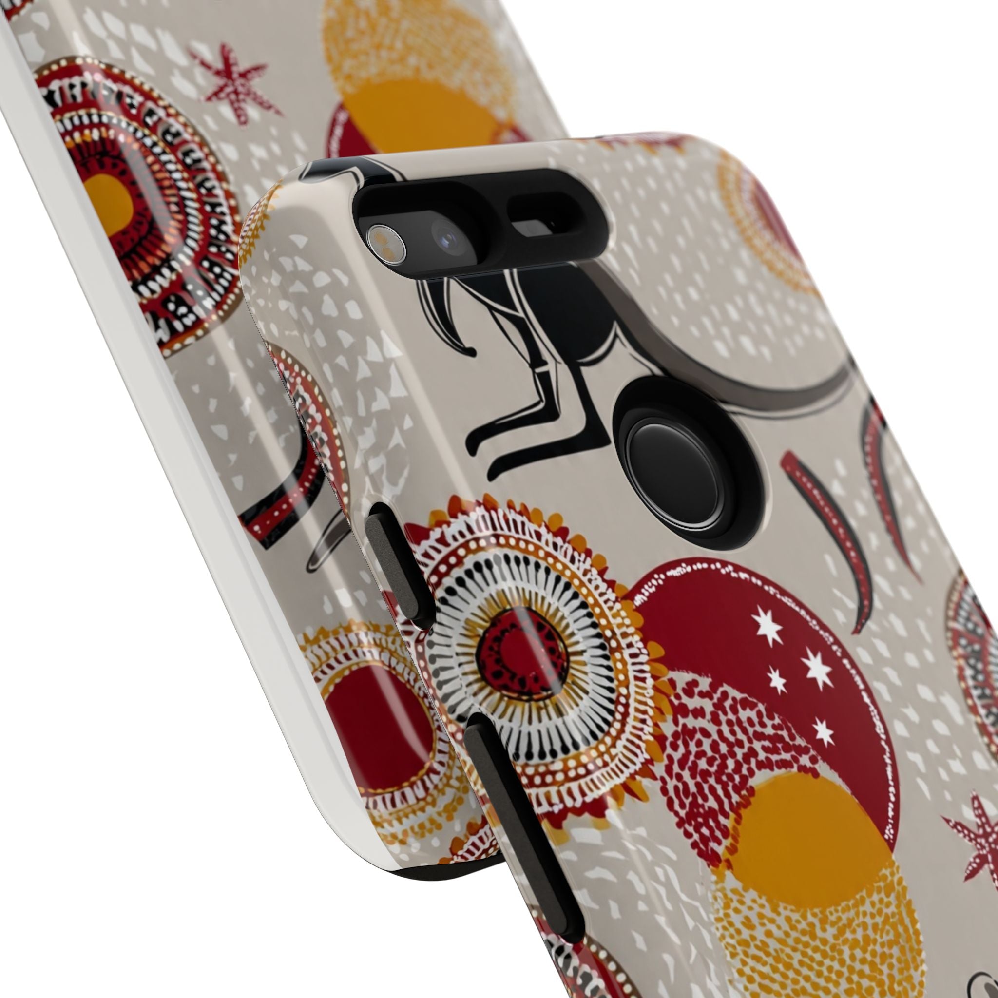 Kangaroo & Koala Aboriginal Dot Art Phone Case – Protective Tough Case