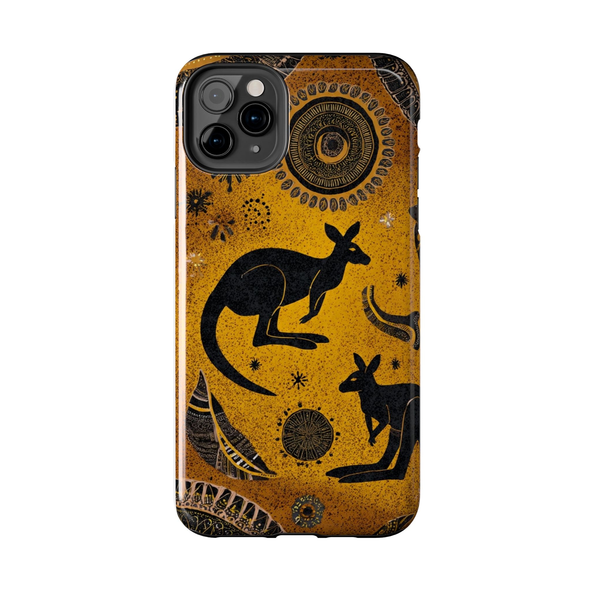 Kangaroo Boho Tough Phone Case — Australian Wildlife Protective Cover
