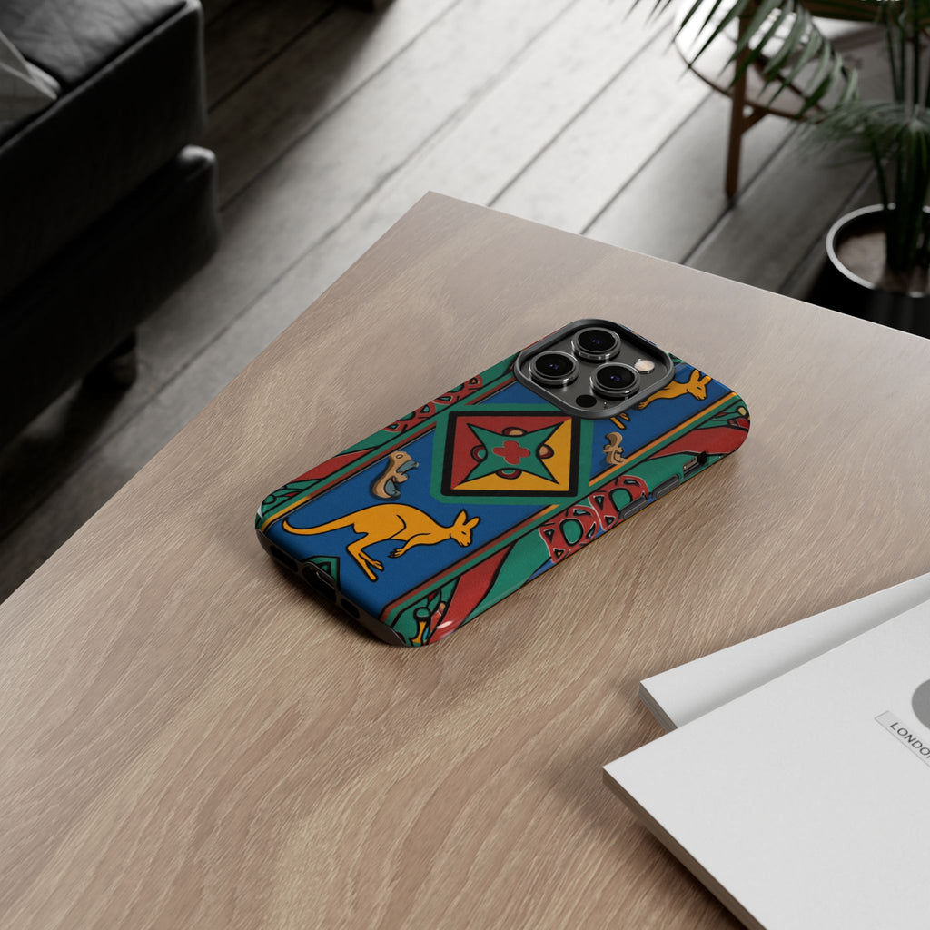 Kangaroo Tribal Pattern Tough Phone Case
