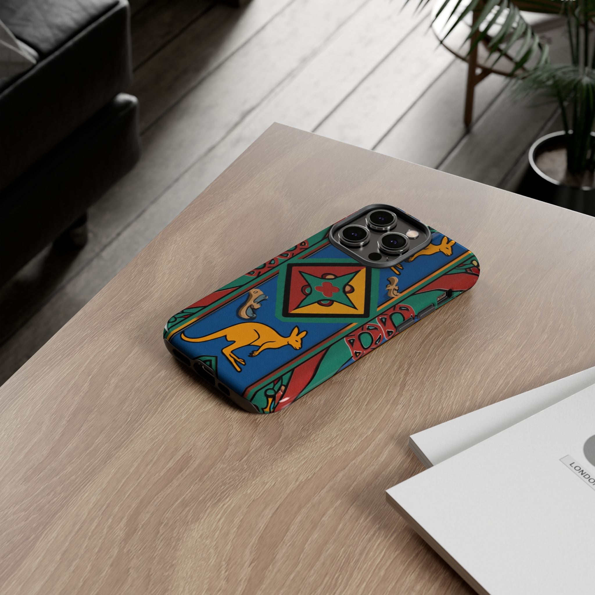 Kangaroo Tribal Pattern Tough Phone Case