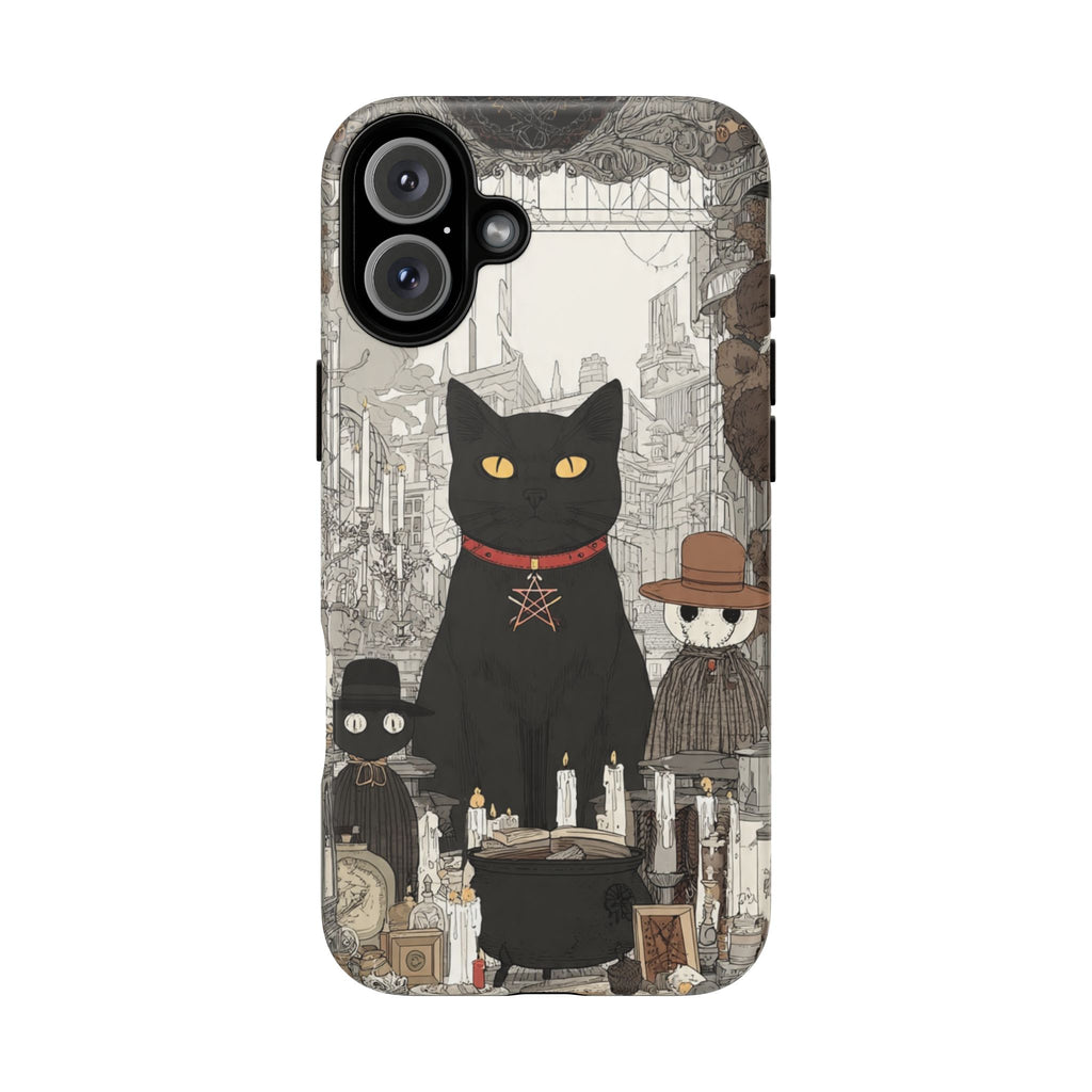 Witchy Black Cat Phone Case — Mystic Altar iPhone Cover
