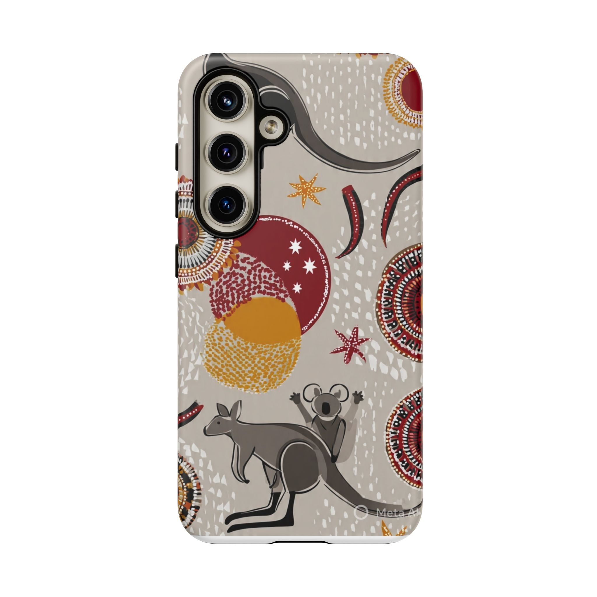 Kangaroo & Koala Aboriginal Dot Art Phone Case – Protective Tough Case