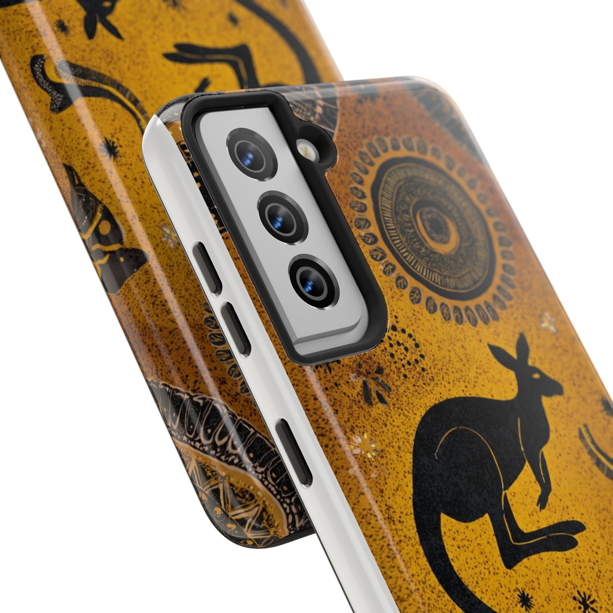 Kangaroo Boho Tough Phone Case — Australian Wildlife Protective Cover