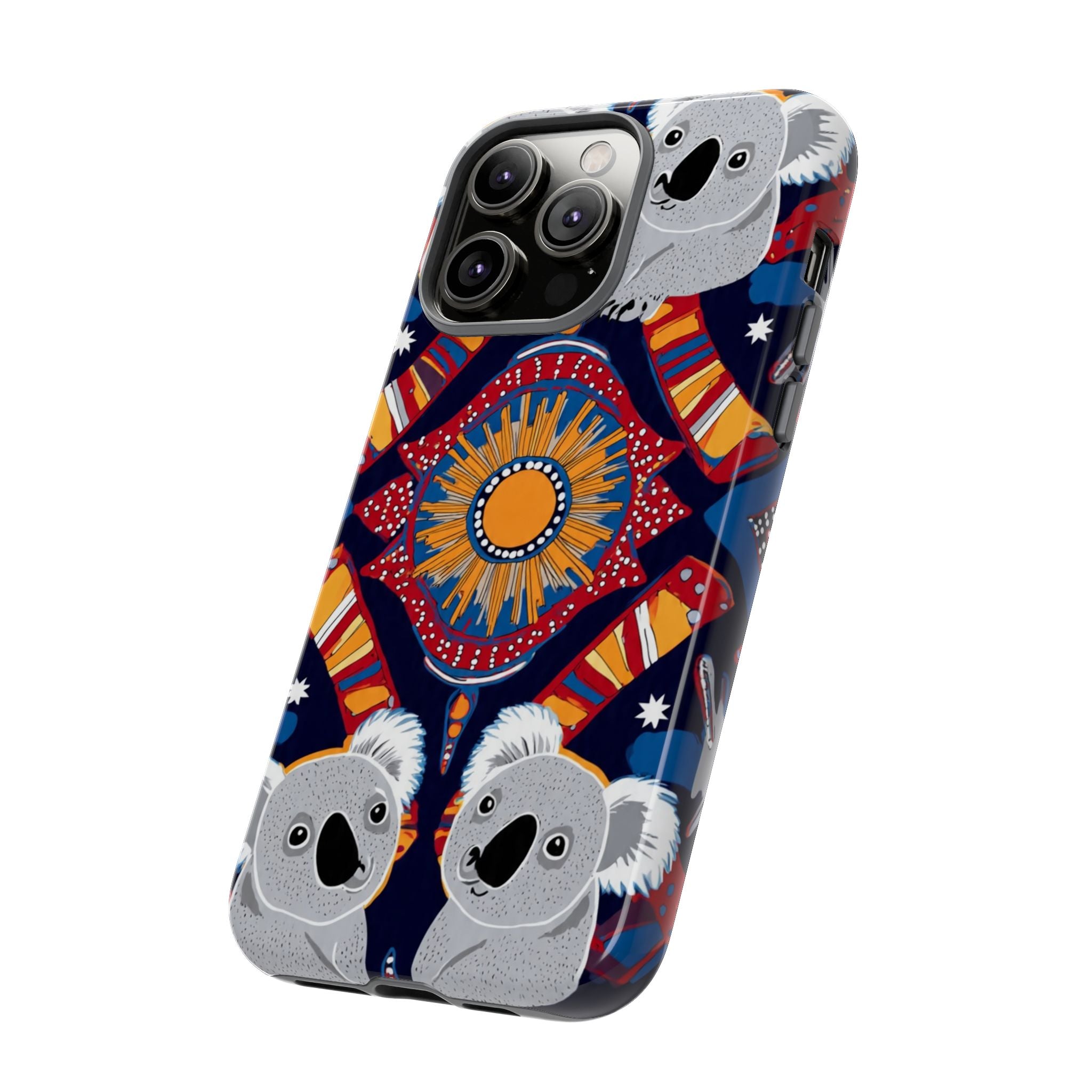 Koala Pattern Phone Case — Cute Indigenous-Inspired Design