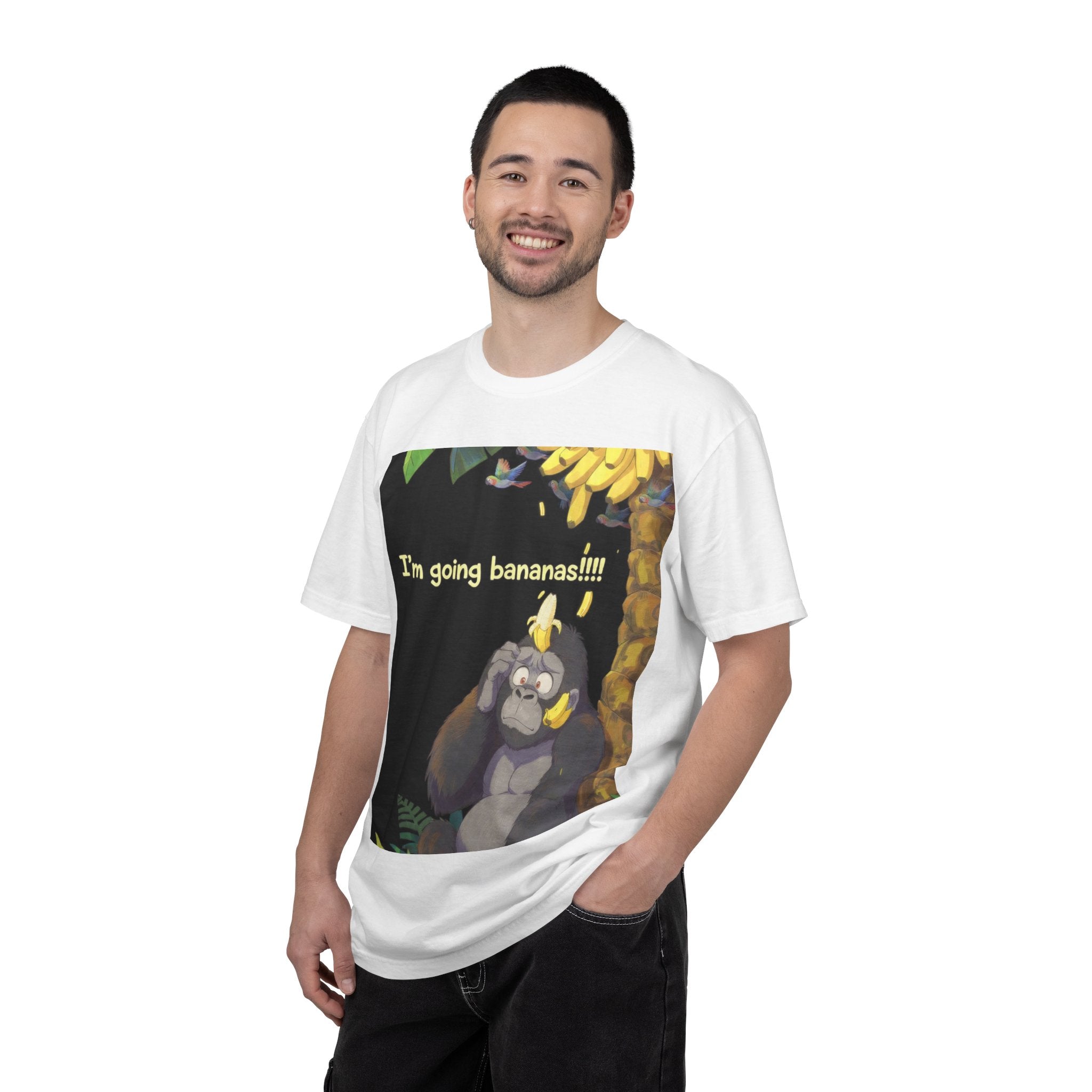 T-Shirt — "I'm Going Bananas!!!" Gorilla Cartoon Graphic Tee