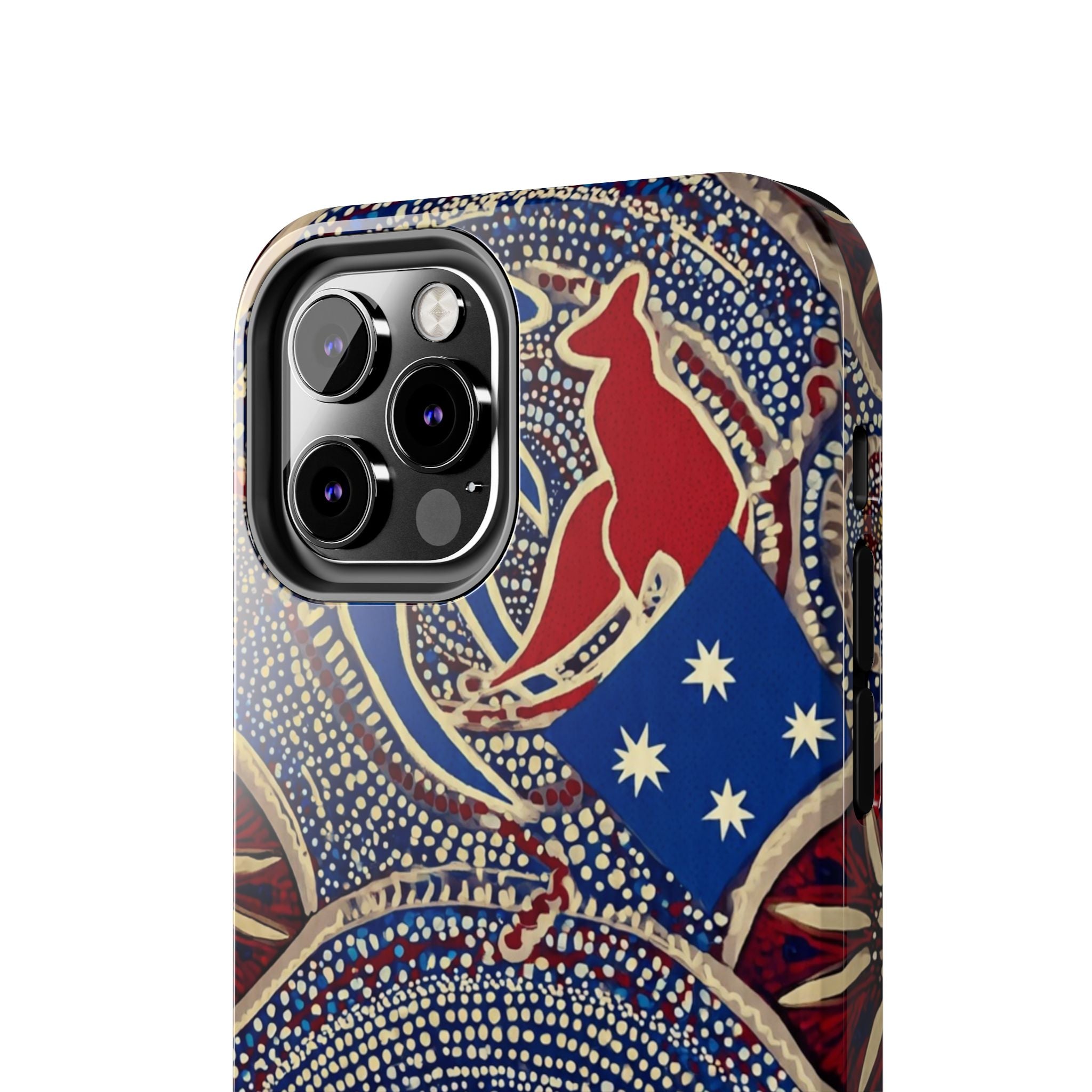 Australian Aboriginal Style Kangaroo Tough Phone Case — Patriotic Dot Art Phone Cover