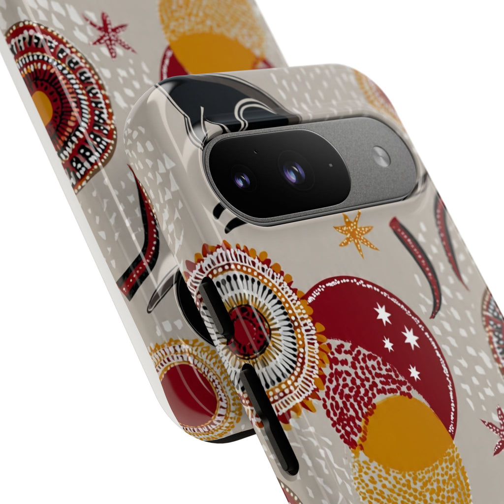 Kangaroo & Koala Aboriginal Dot Art Phone Case – Protective Tough Case