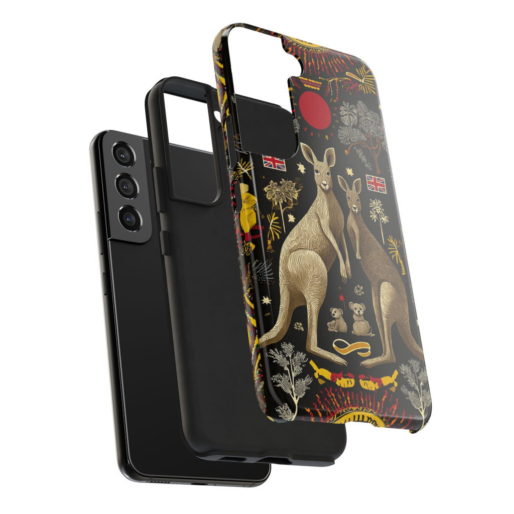 Australian Kangaroo Crest Tough Phone Case — Vintage Coat-of-Arms Design