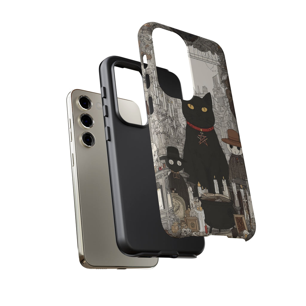 Witchy Black Cat Phone Case — Mystic Altar iPhone Cover