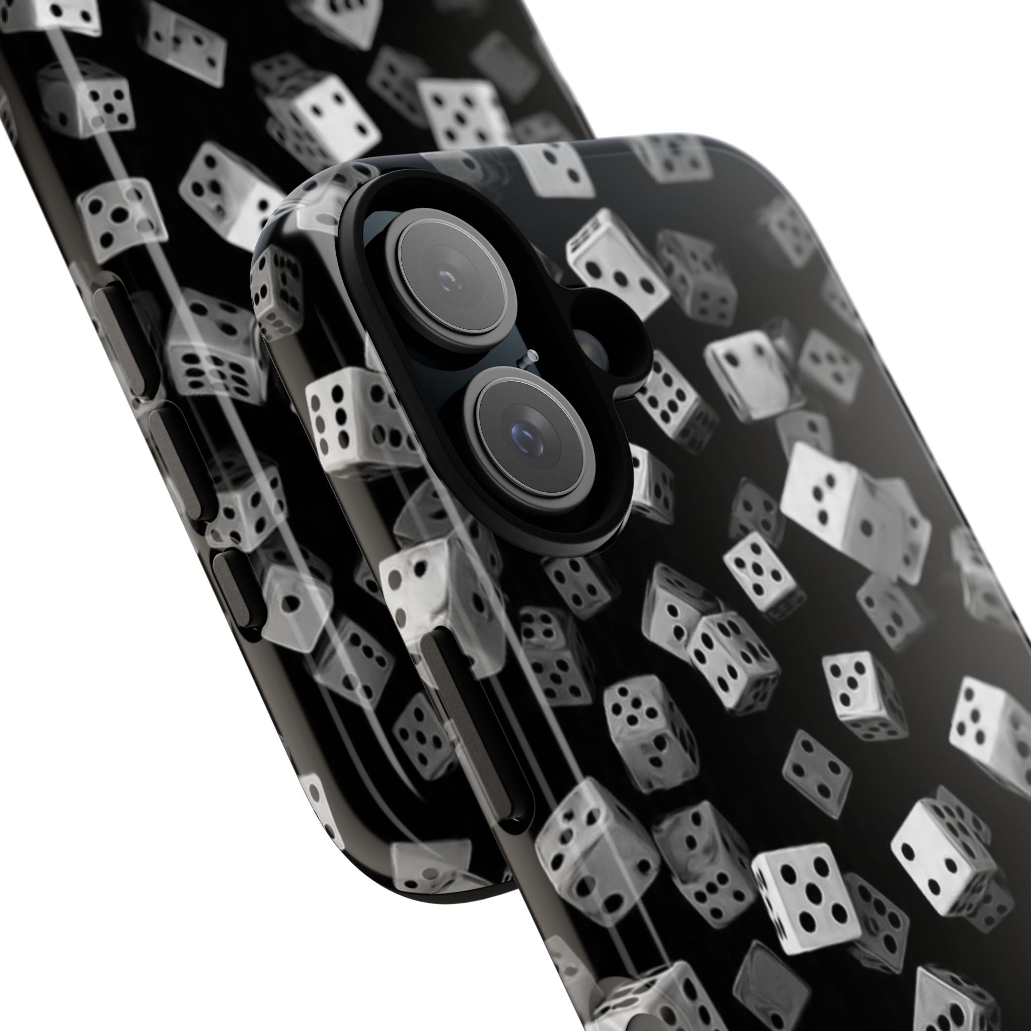 Phone Case — Black Dice Pattern Protective Cover