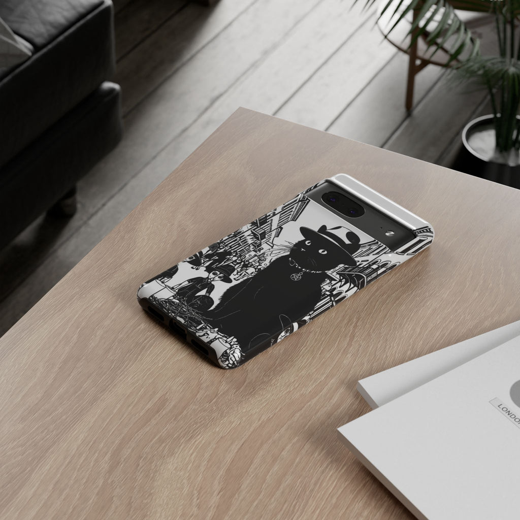 Phone Case — Noir Cat Street Art Design