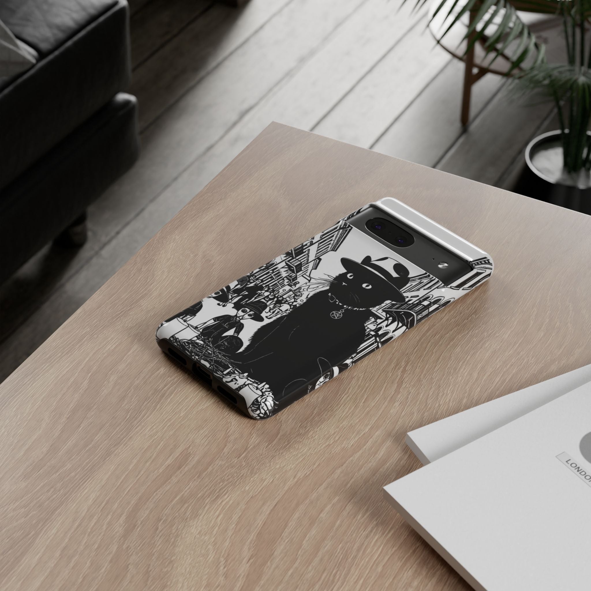 Phone Case — Noir Cat Street Art Design