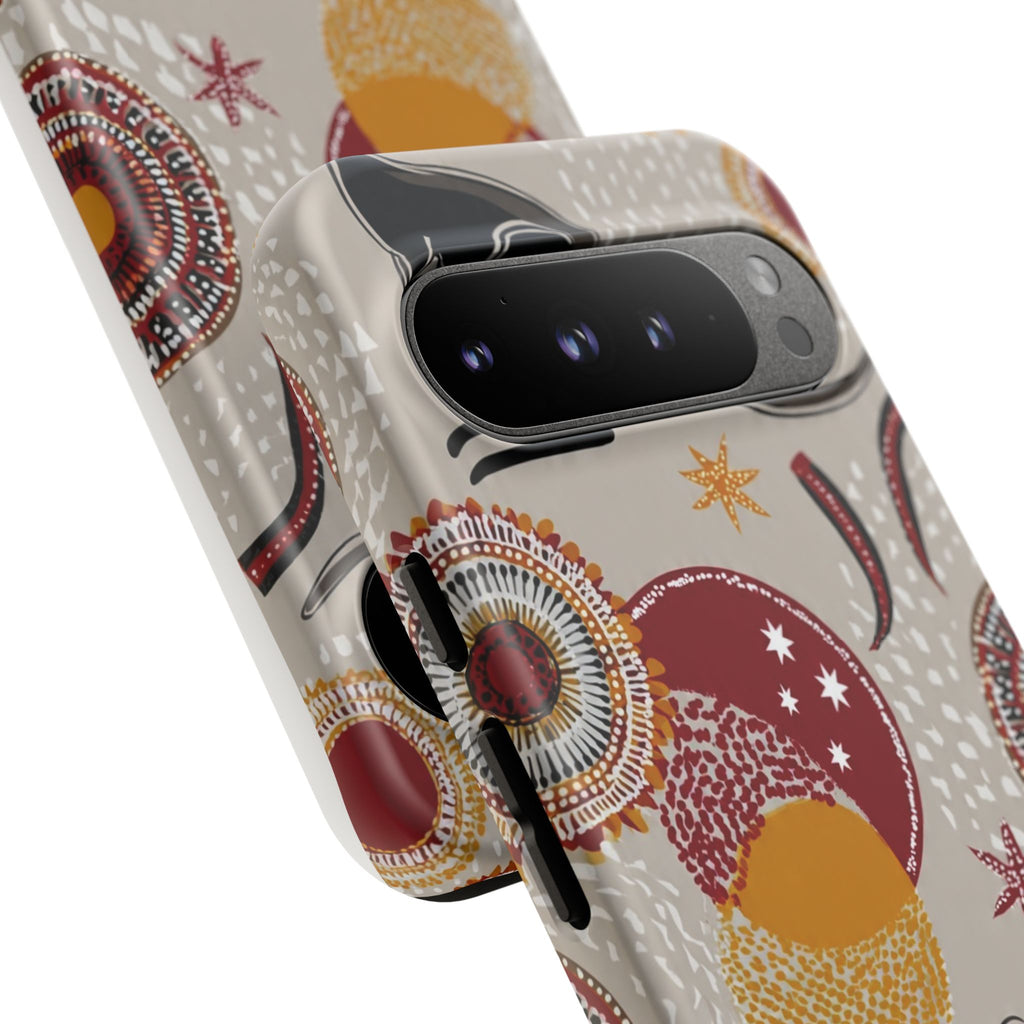 Kangaroo & Koala Aboriginal Dot Art Phone Case – Protective Tough Case